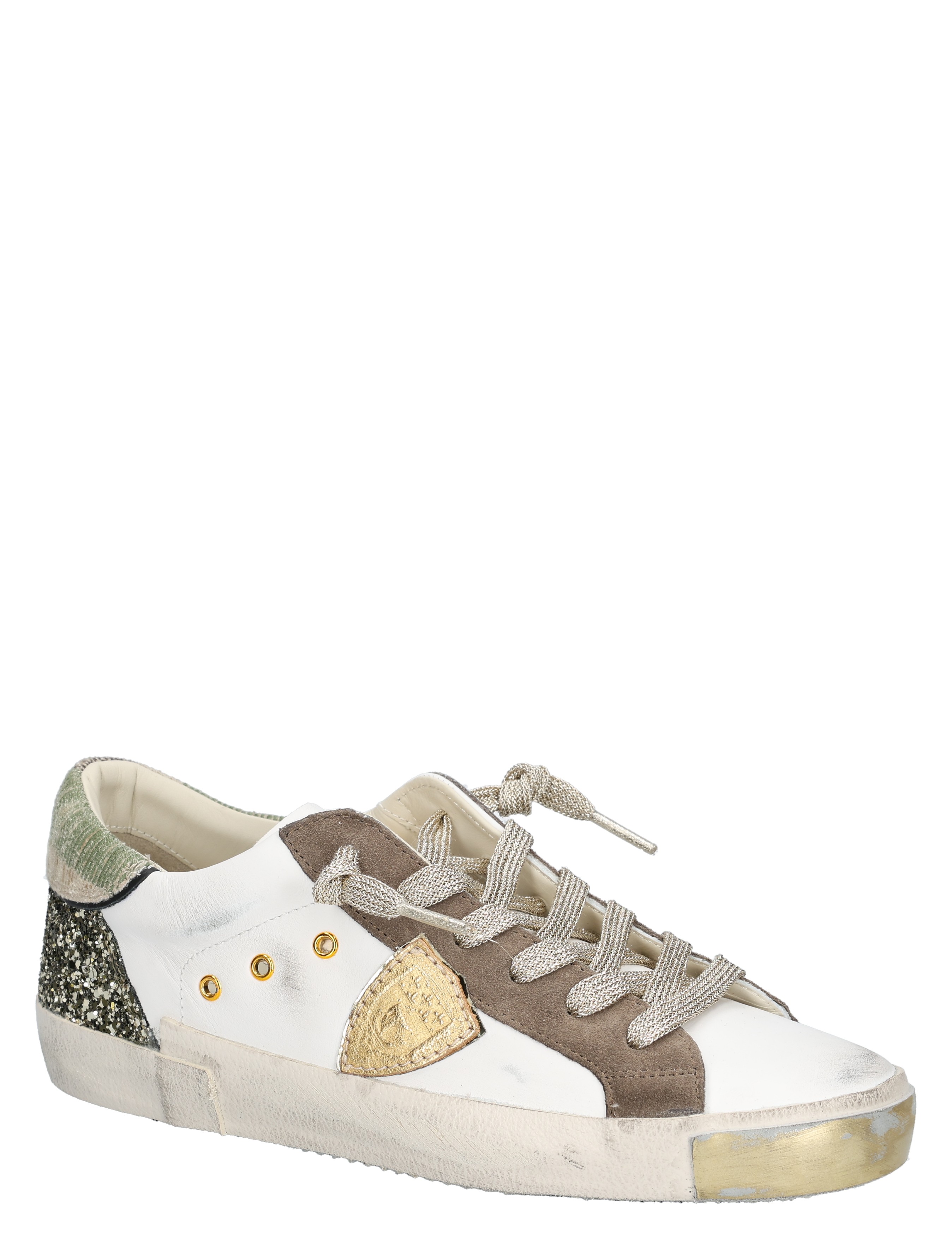 Philippe Model - PRLD PRSX Camou Glitter Blanc - Sneakers - Dames - Lage Sneakers - 49108_87_3