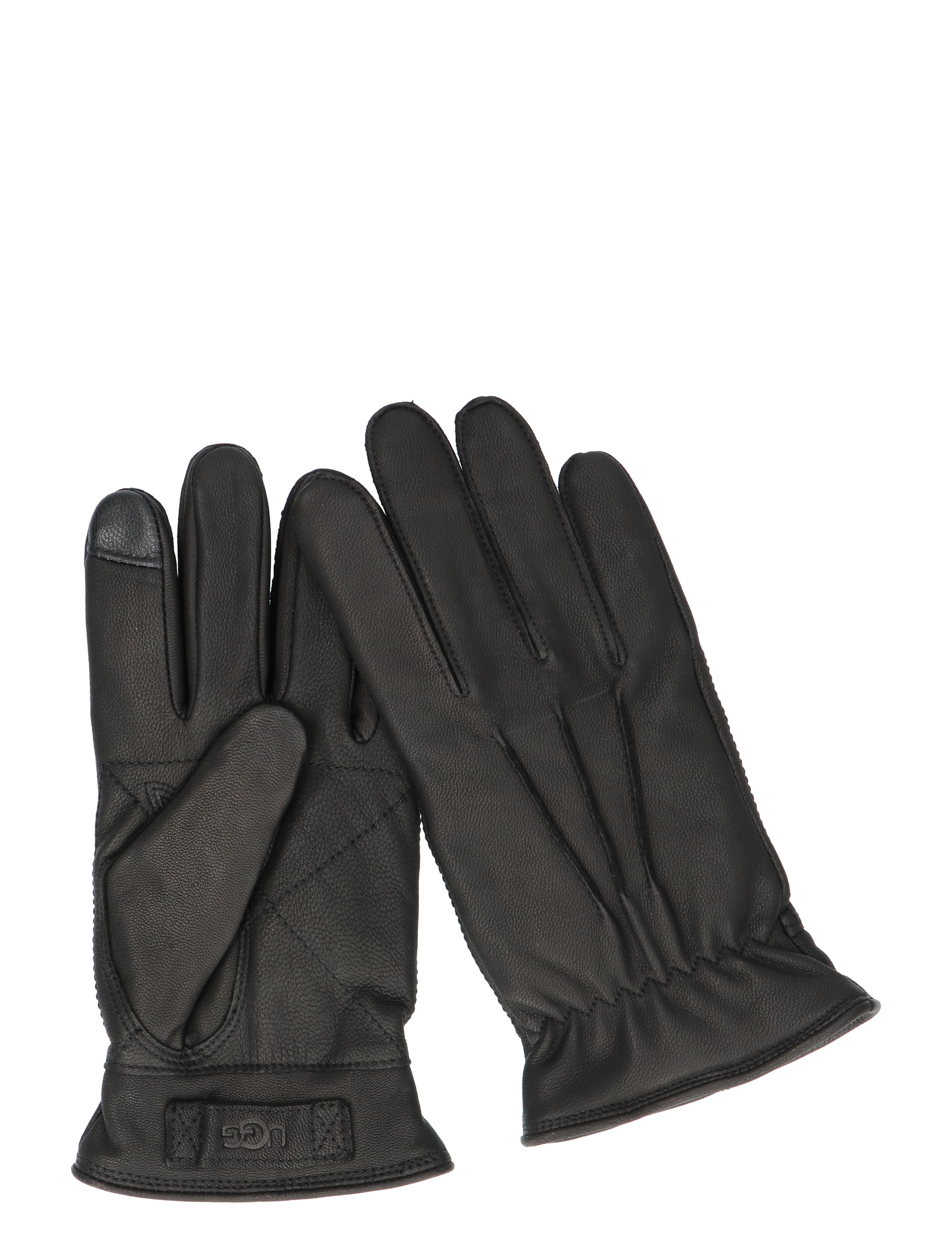 UGG - 3 Point Leather Glove Black - Heren - Handschoenen - 42262_11_3