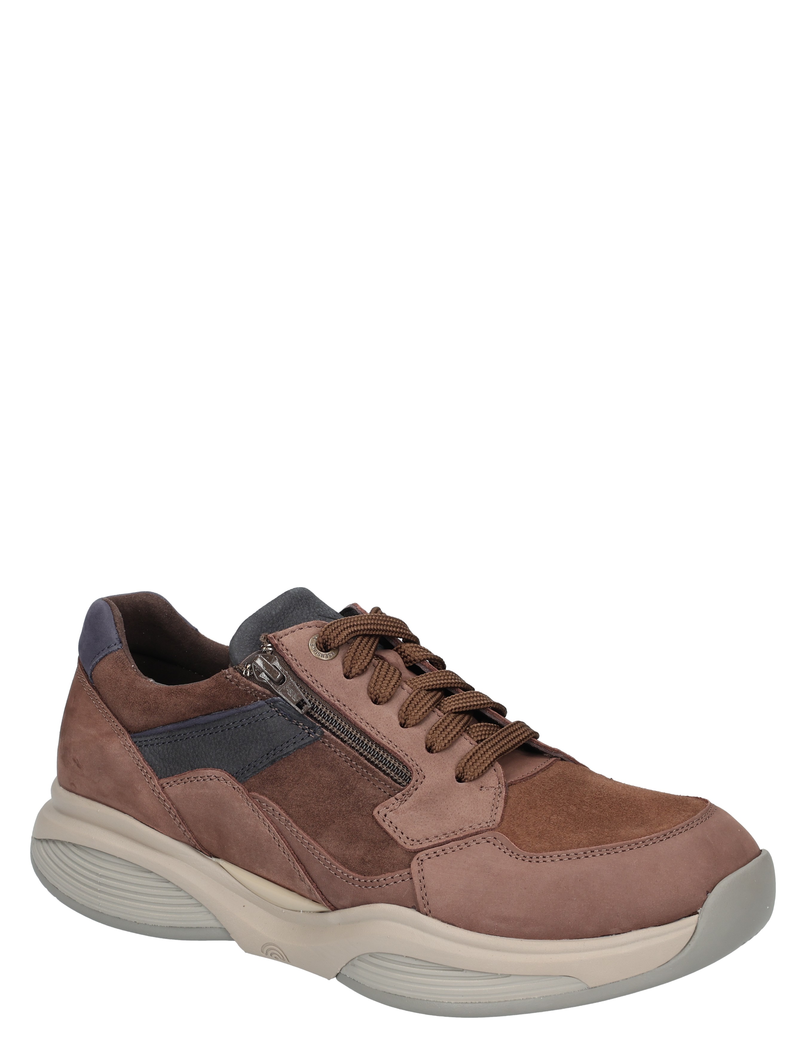 sneaker, luxe, bruine schoen, chunky sole, zachte suède