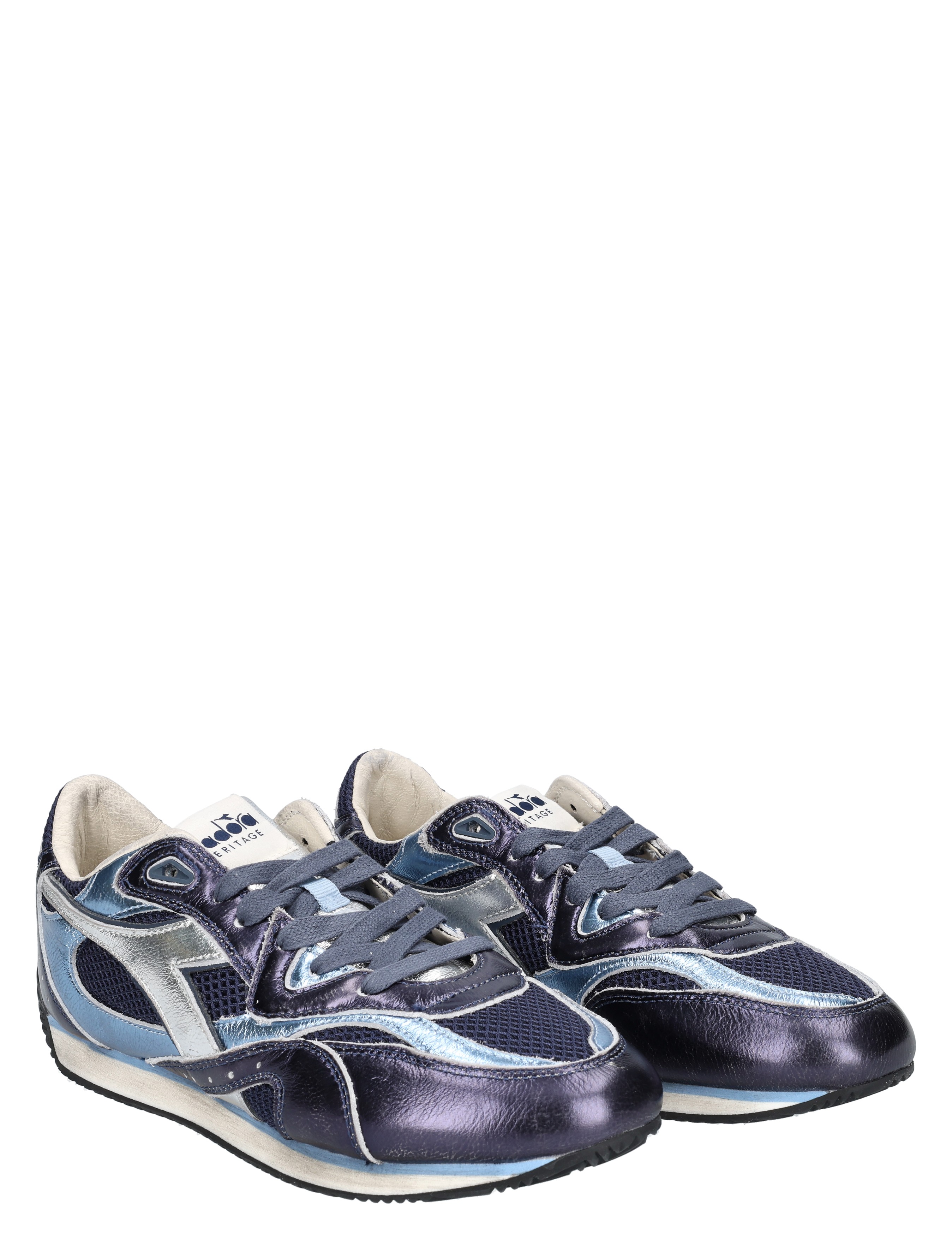 sneakers, sportschoenen, dames, blauw, mesh