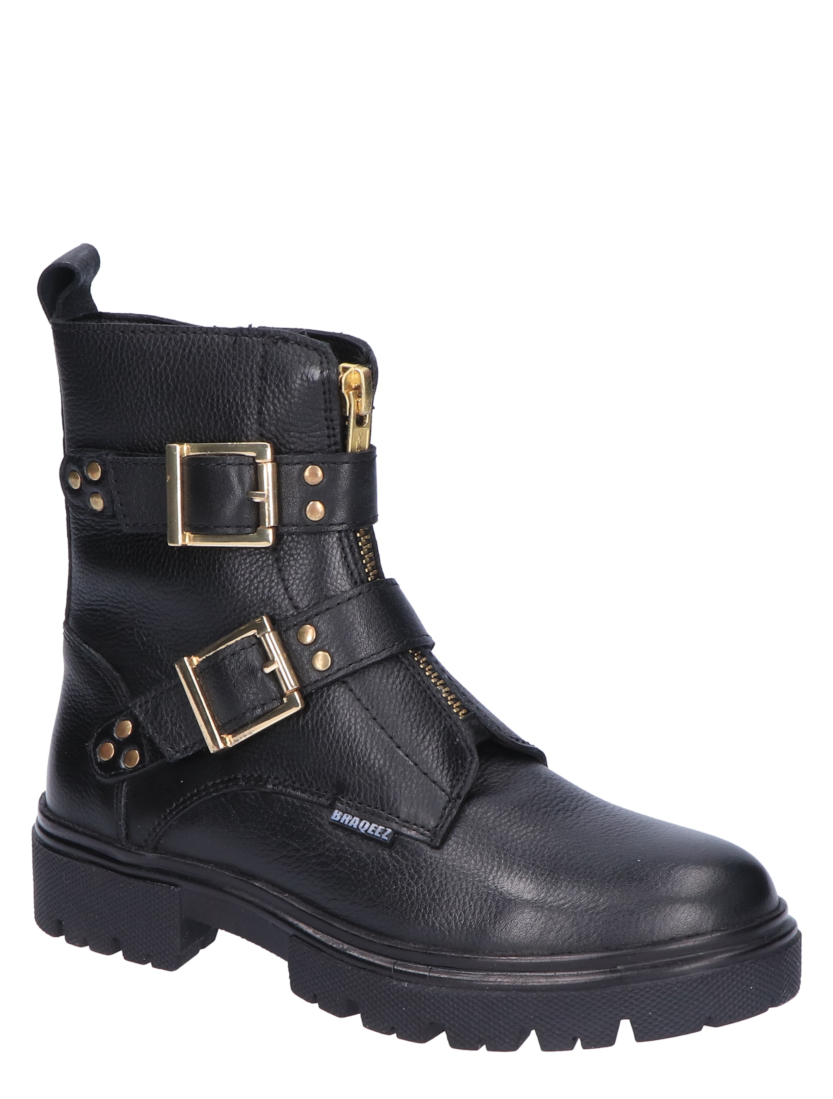 Braqeez - 424783 424783 589 Black - Meisjes - Boots - Biker Boots - 45736_11_3