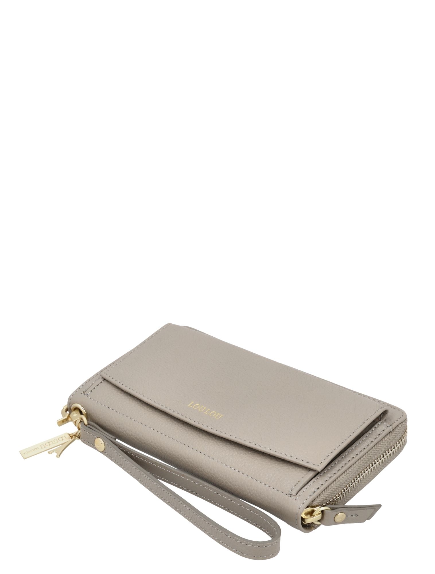 portemonnee, portemonnee met rits, schouderclip, luxe portemonnee, grijze tas