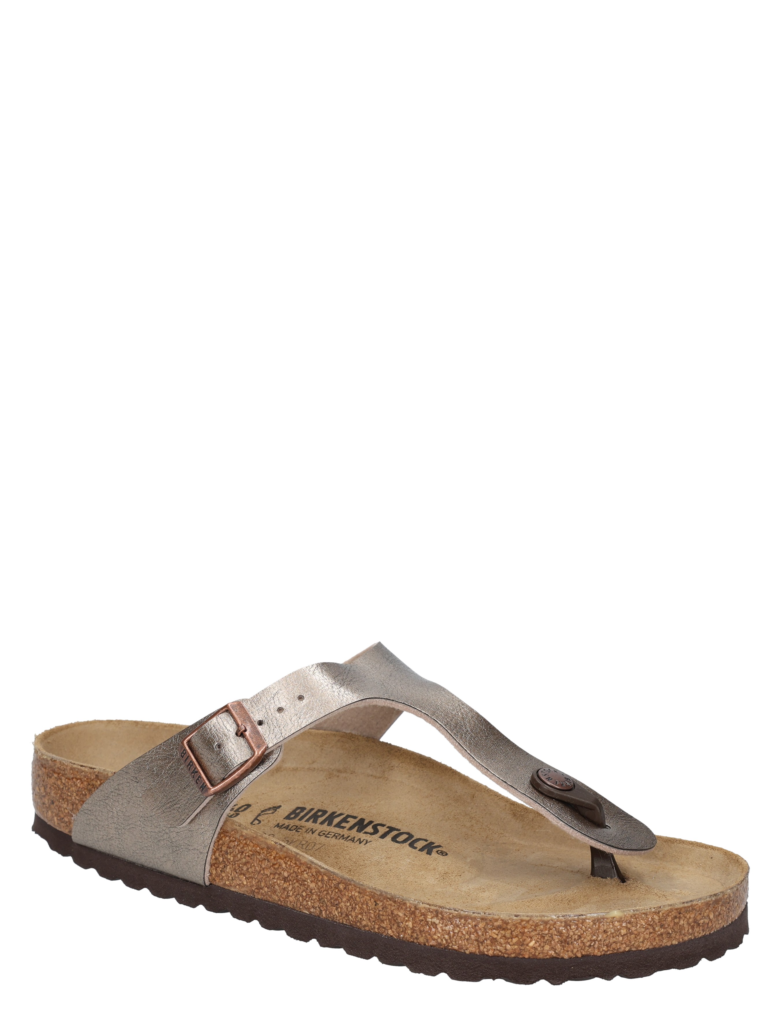 sandalen, open teen, metallic, touwslip, corkzool