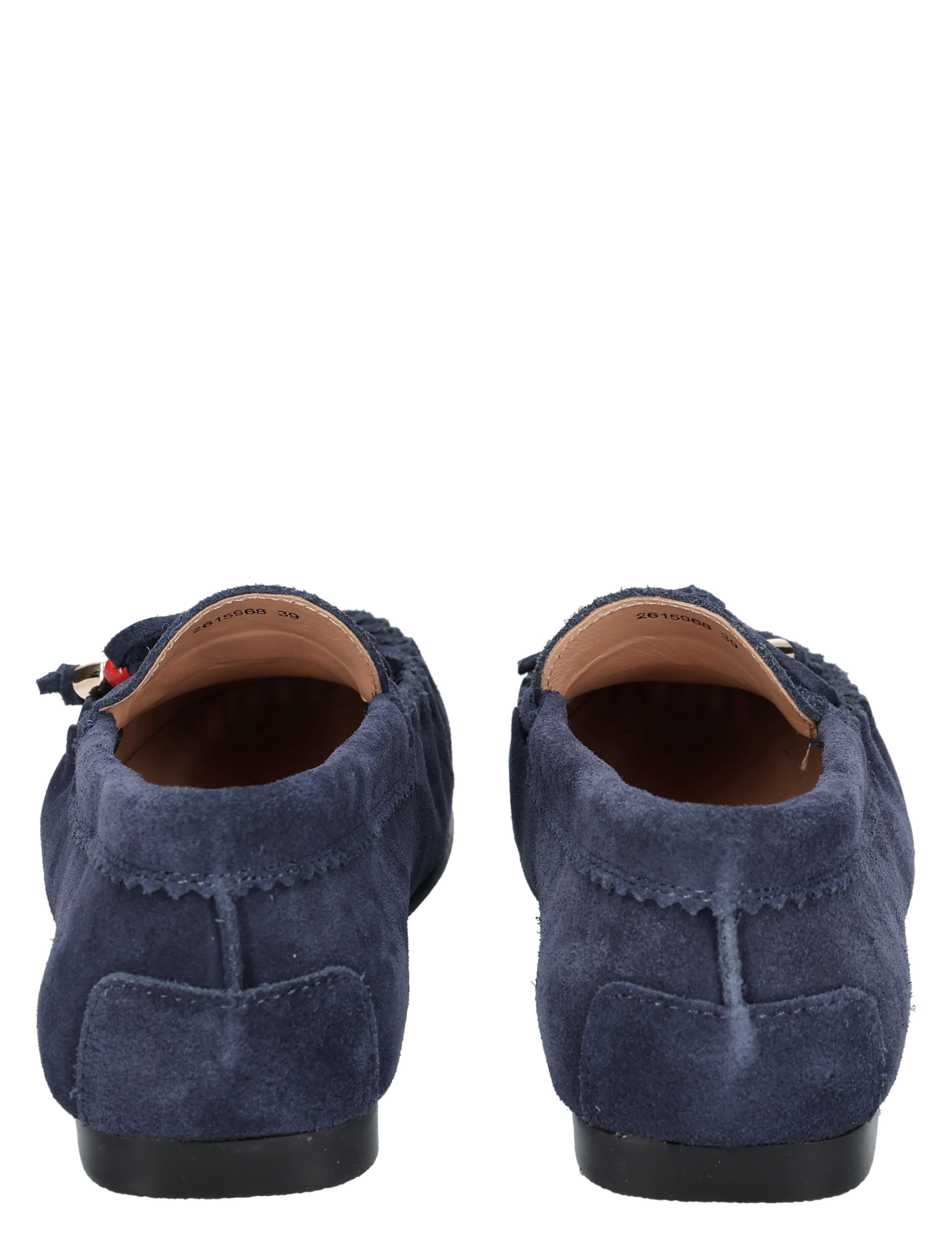 suede, navy, loafers, back view, slip-on