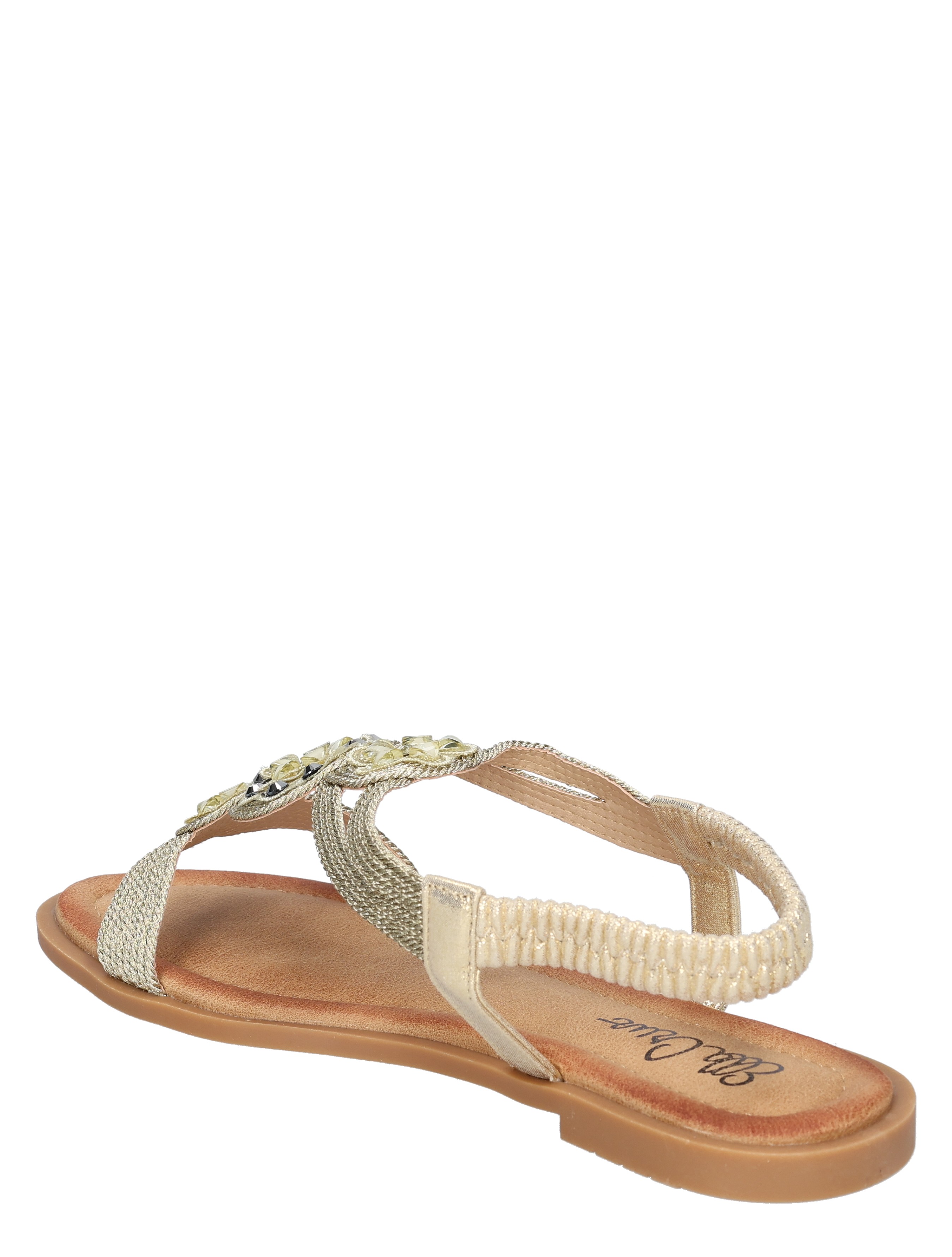 sandalen, touwriempjes, riemslip, glitterband, goudkleurig