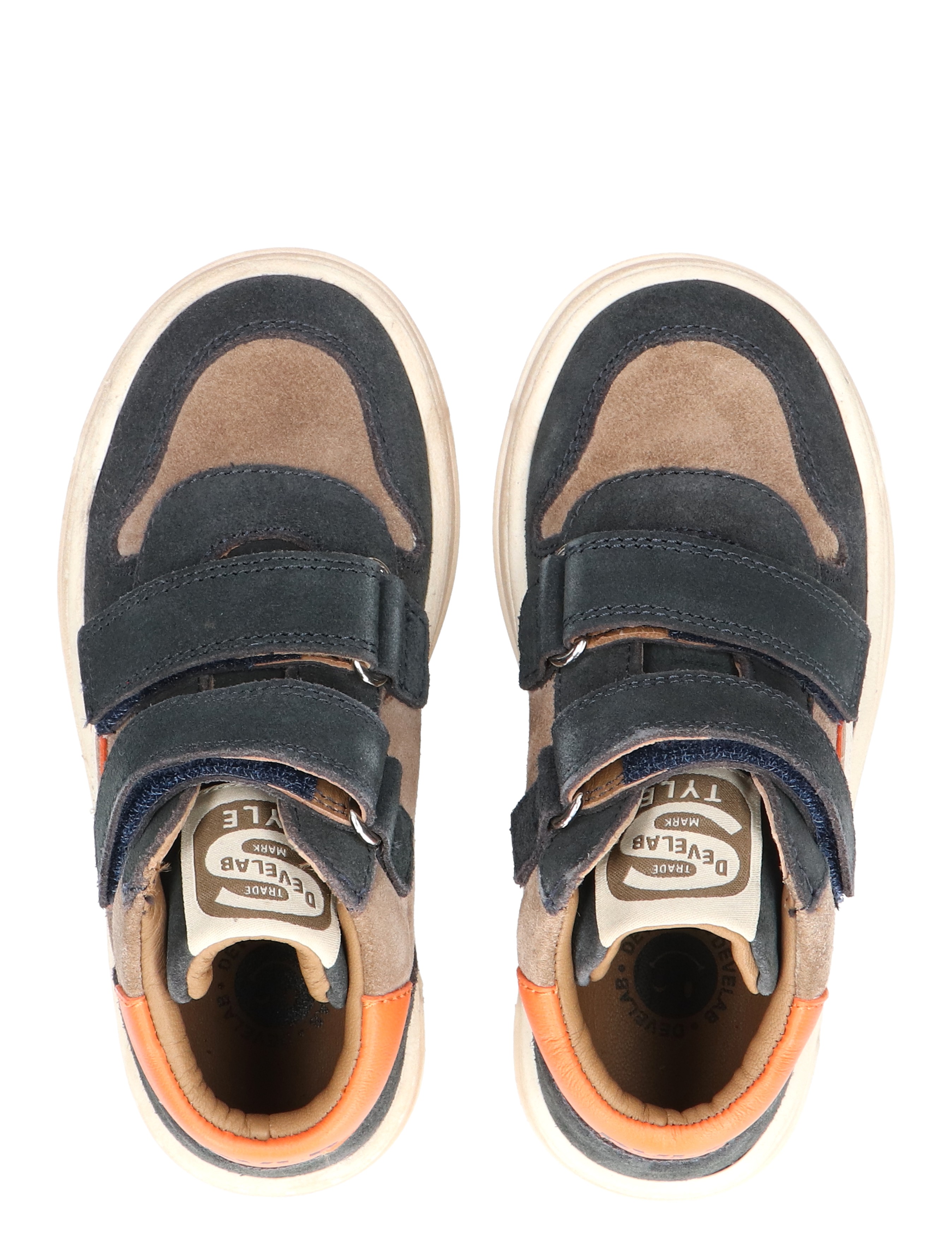 Develab - 44411 696 Blue Combi Waxed - Jongens - Klittenbandschoenen - 49253_37_7