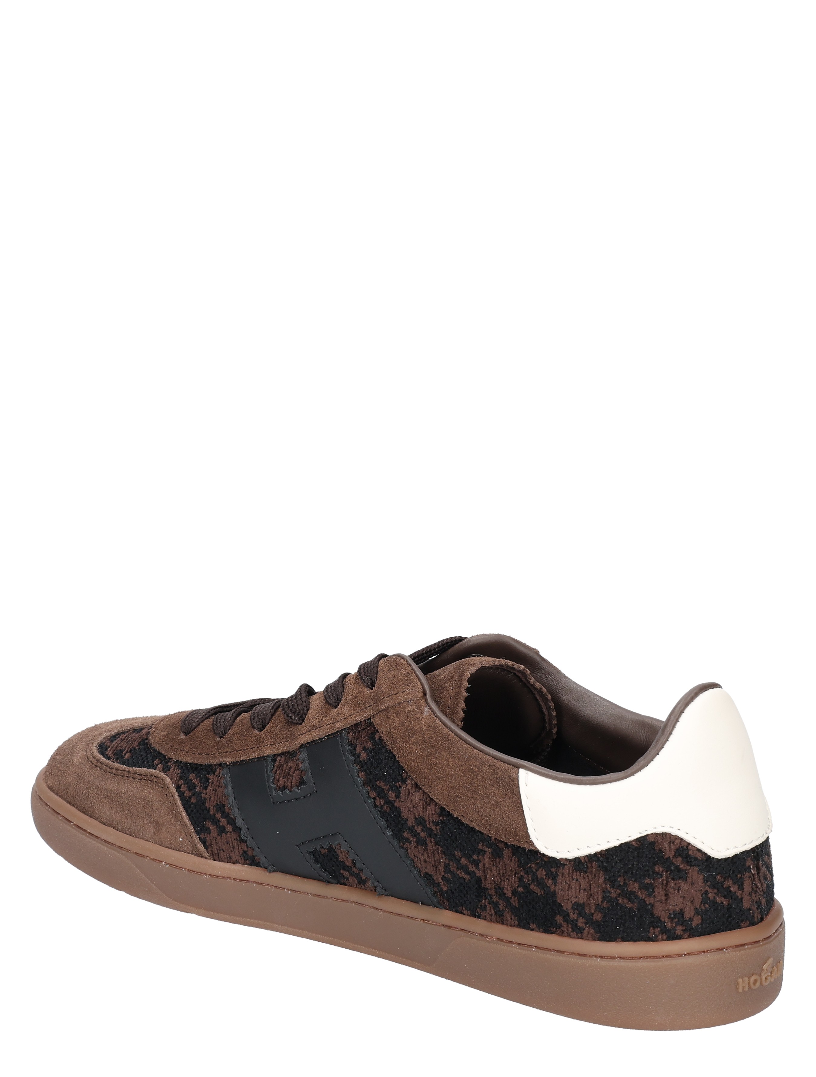 sneaker, bruine, suède, militaire patroon, casual