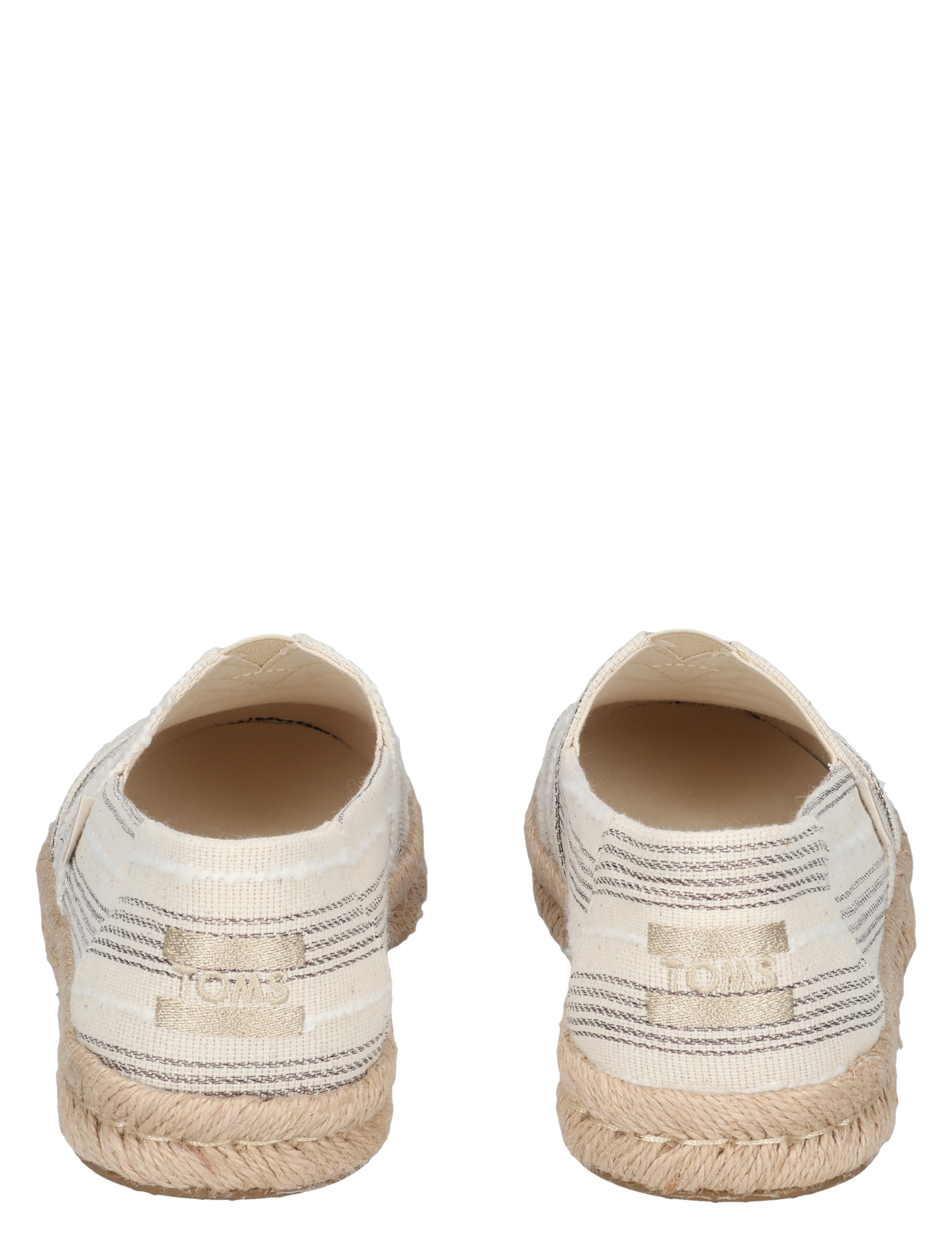 Toms - 10023038 Natural Metallic Stri - Dames - Espadrilles - 50343_72_6