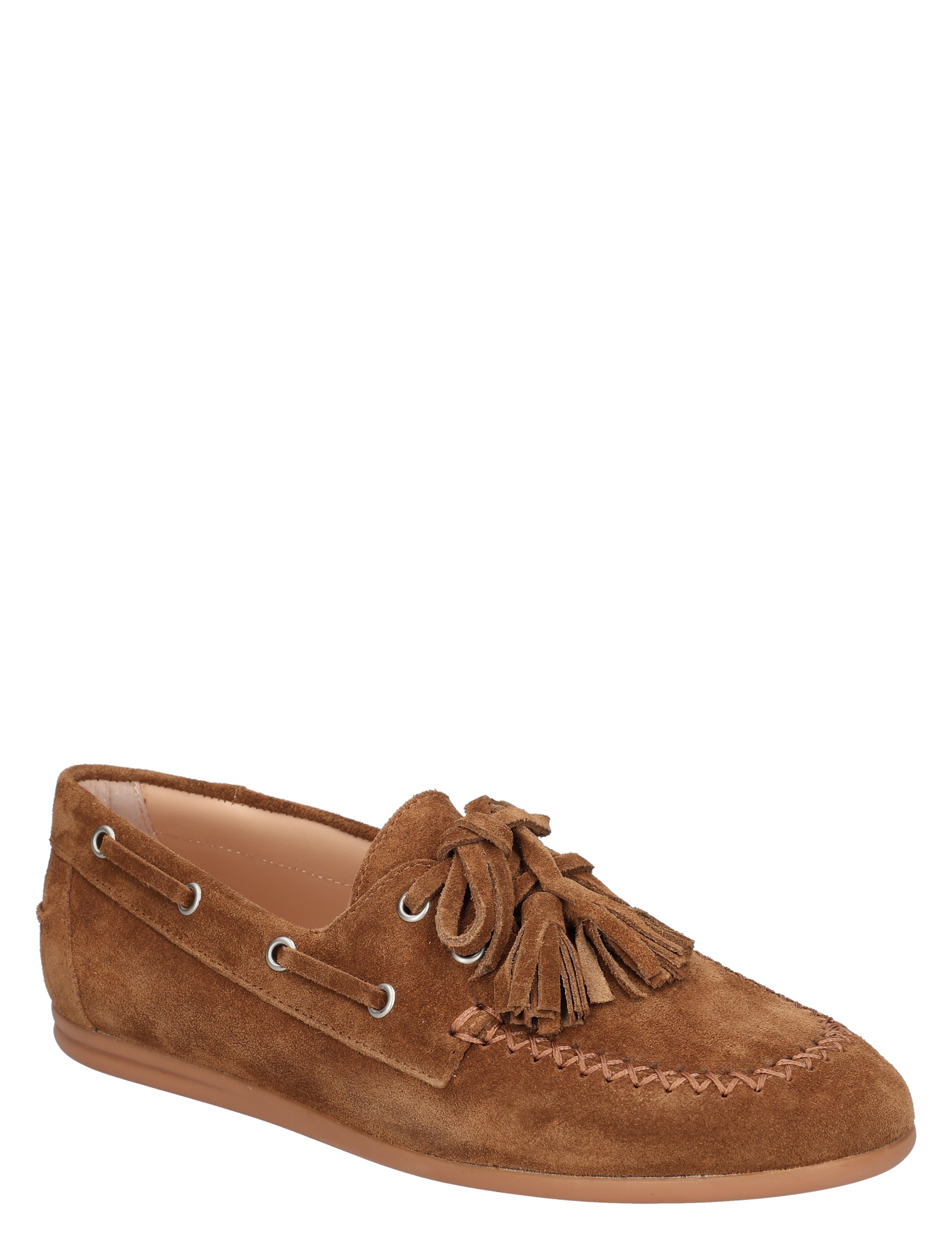 suede, mocassin, bruin, tassels, lacetvoering