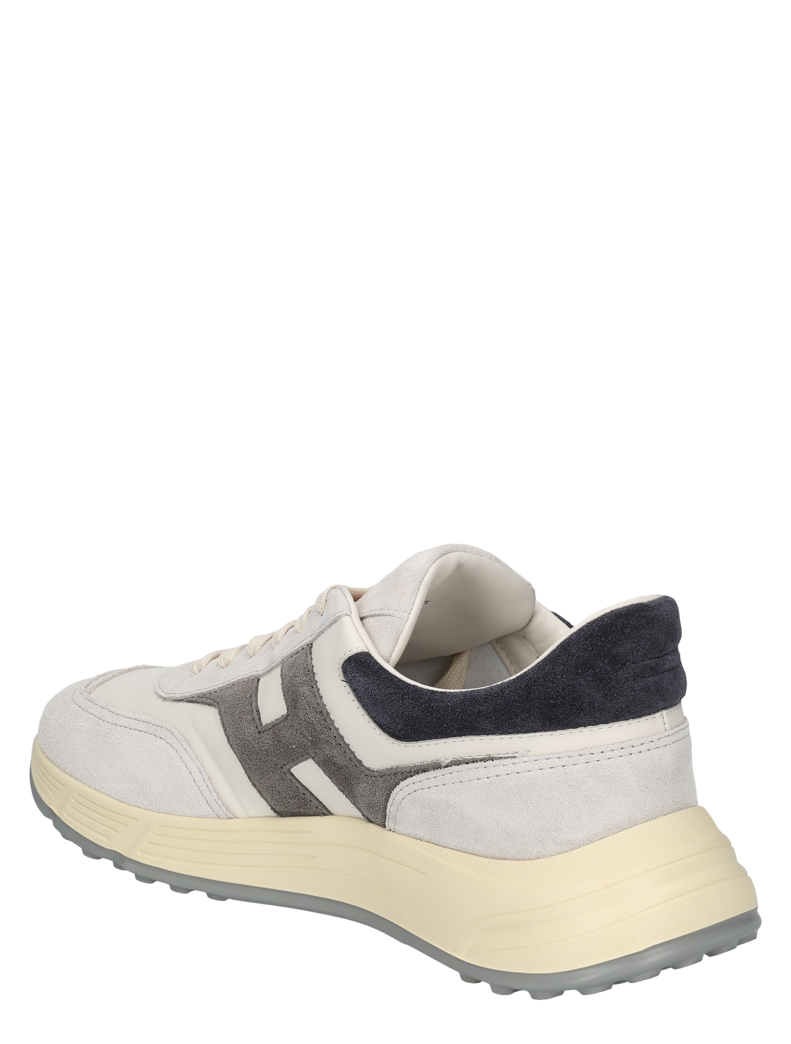 sneaker, gray, suede, sportschoen, kleine hak/plat