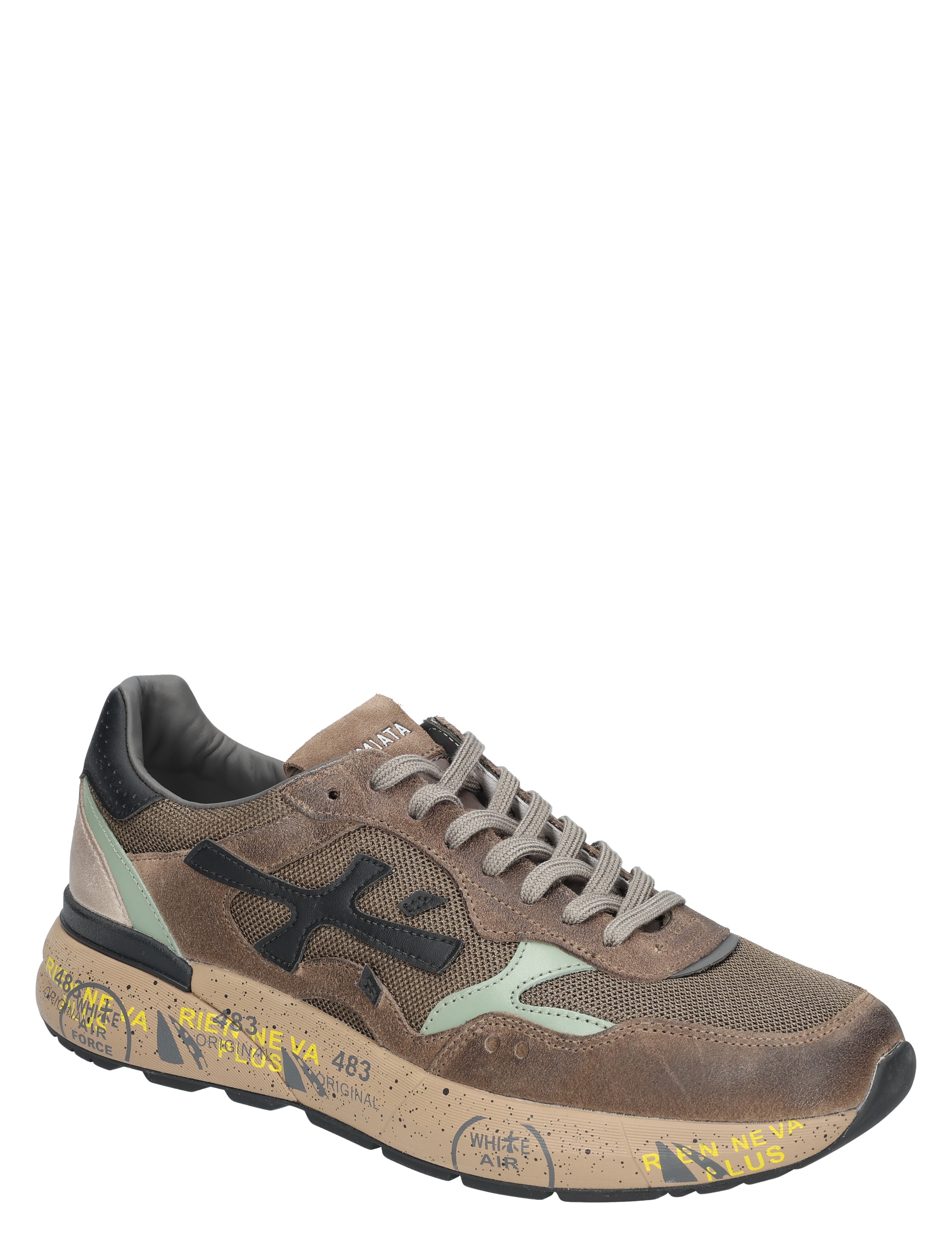 sneaker, casual shoe, mesh, suede, multi-color