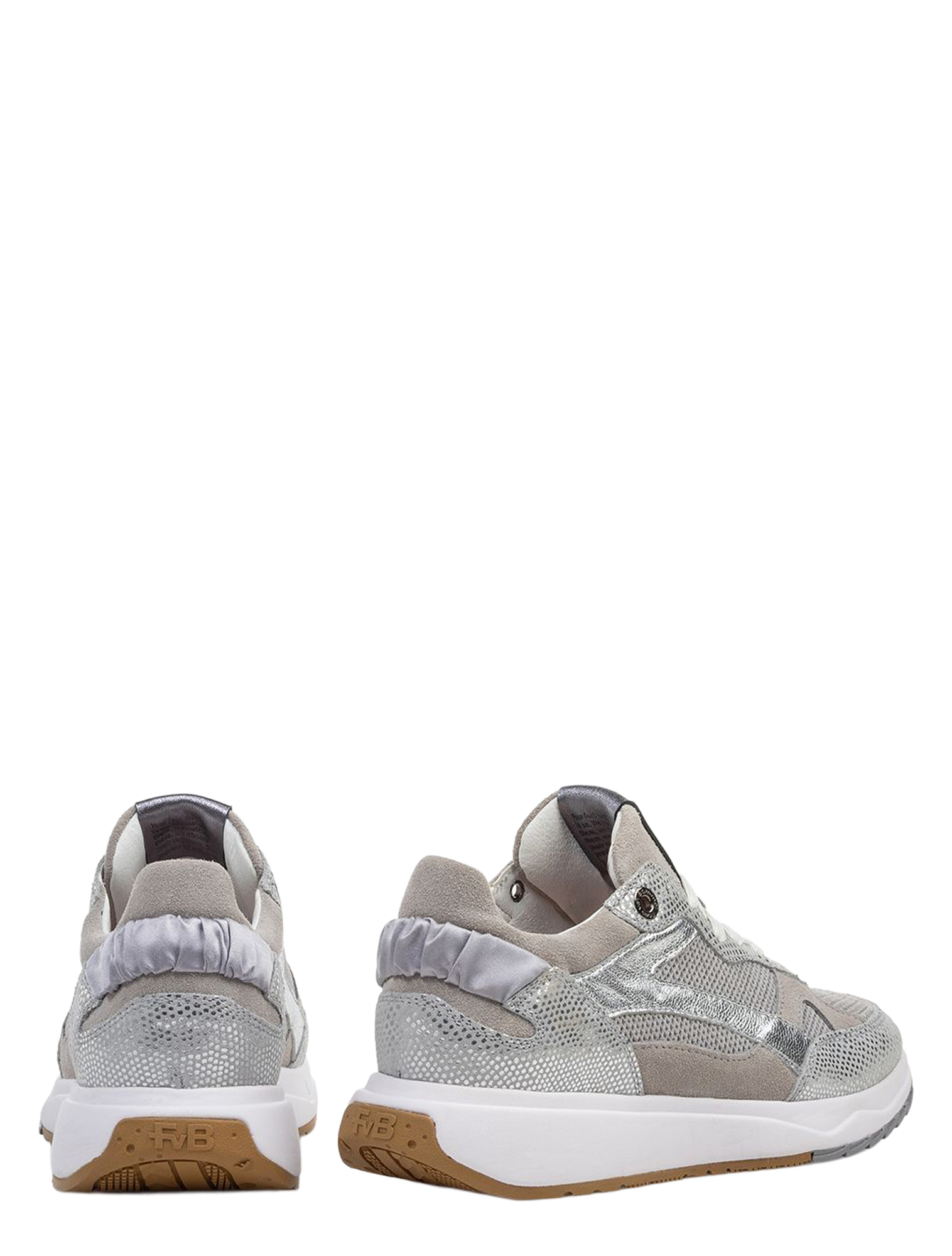 sneakers, sportschoen, grijs, dynamische zool, mesh + suède