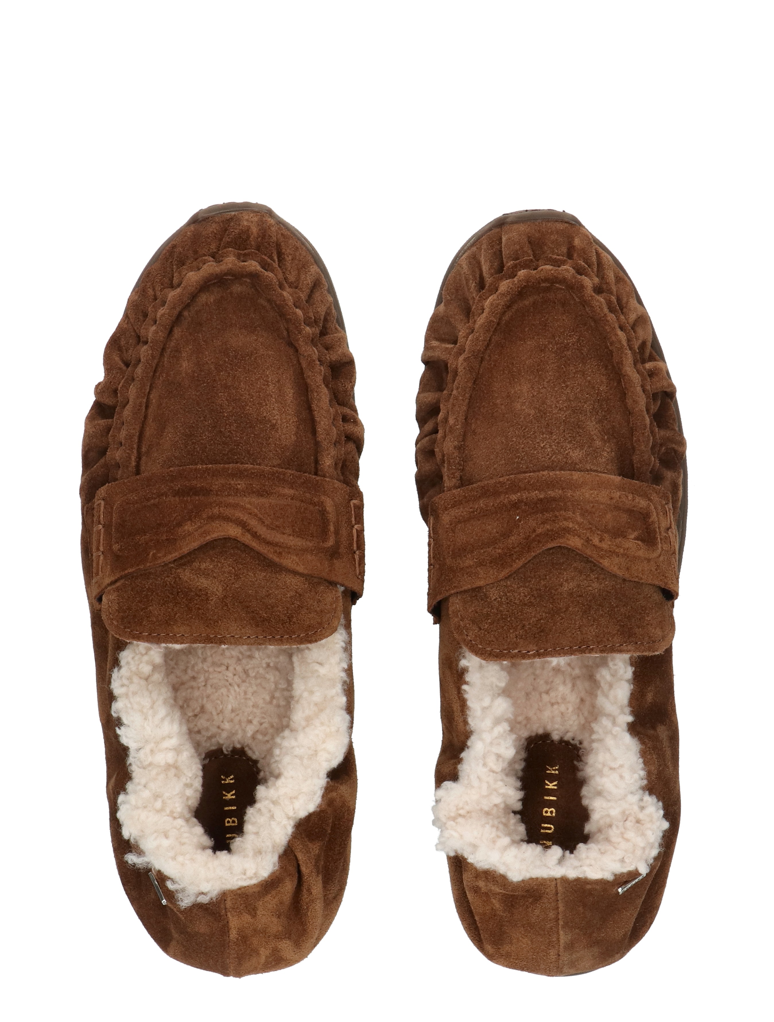 slippers, moccasins, suede, brown, shearling