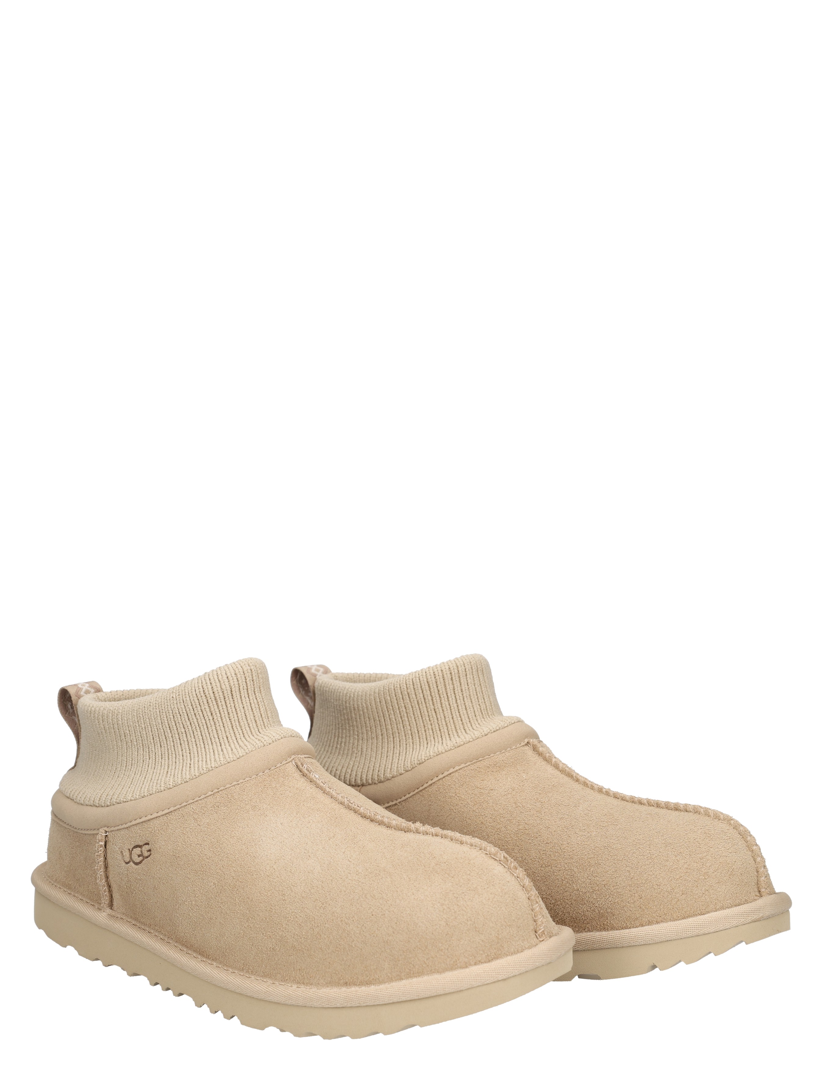 UGG - Kids Classic Ultra Stretch Cuff Mustard Seed - Meisjes - Jongens - Boots - Enkellaarsjes - Boots - Enkellaarsjes - 48145_77_5