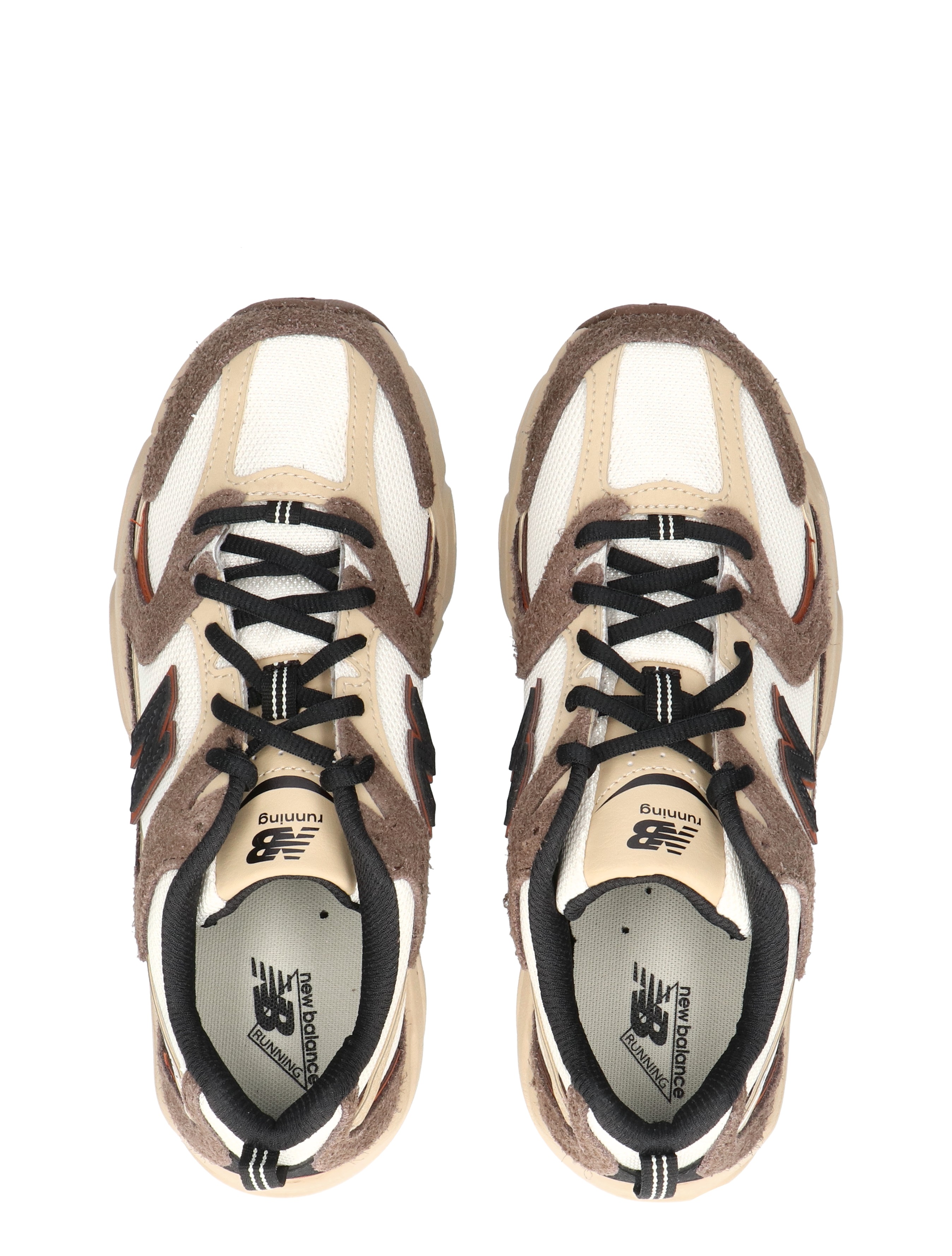sneakers, sportschoenen, bruin, beige, mesh