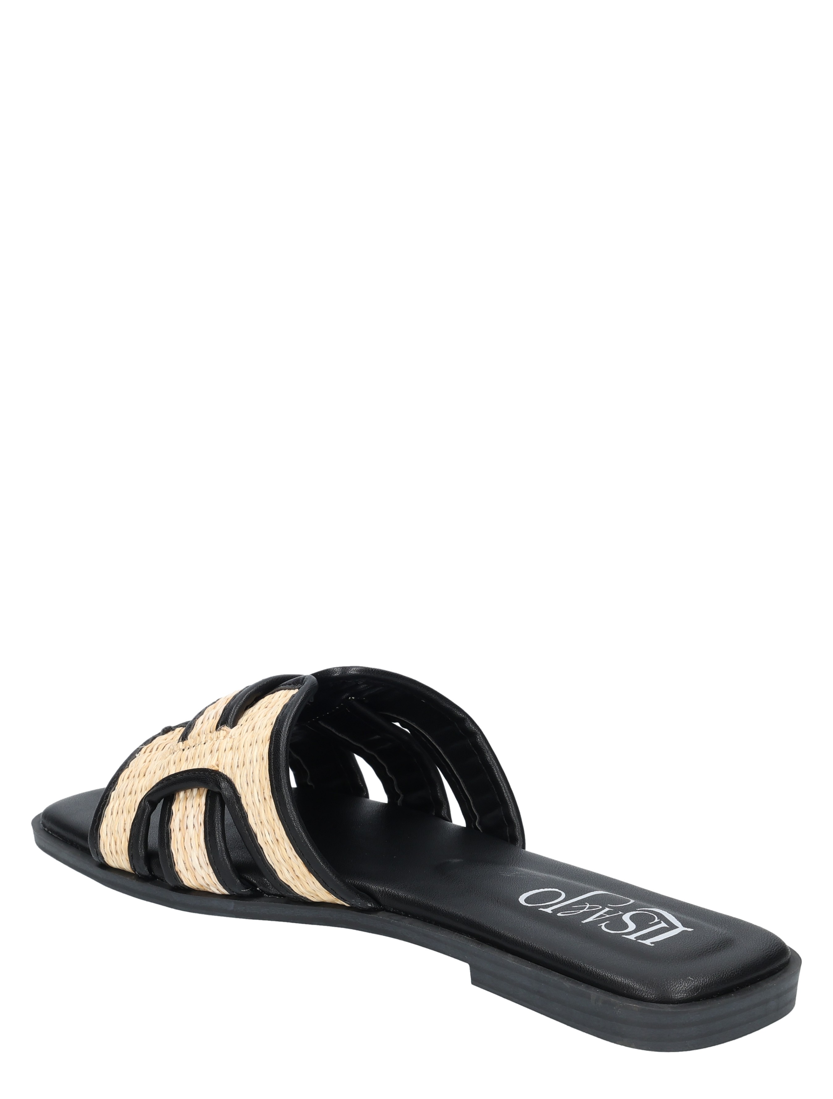 slippe, sandalen, wafelpatroon, black, kunststof, stripes