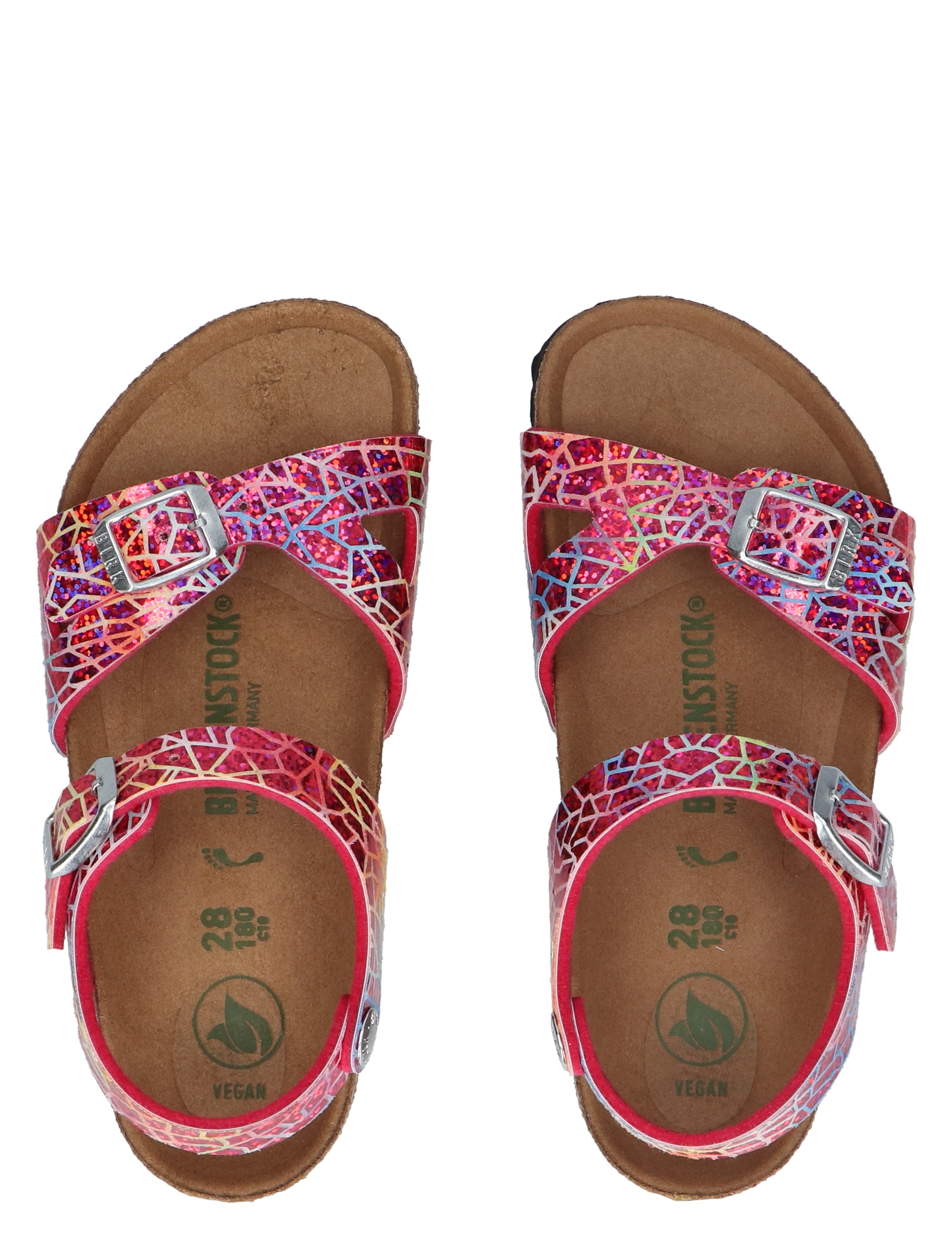 Birkenstock - Rio Kids Flashy Pink Birko-Flor Narrow - Meisjes - Sandalen - 49611_48_7