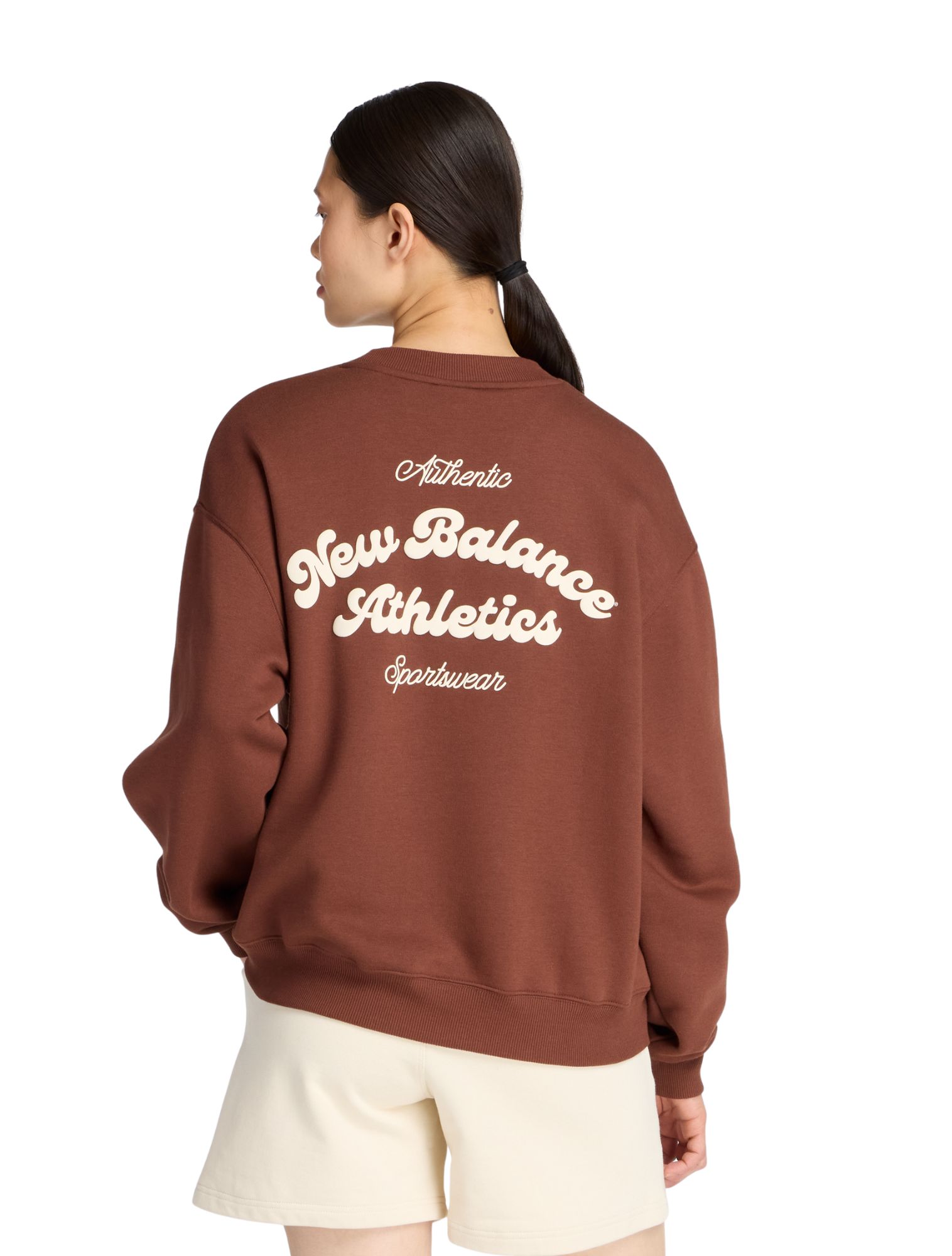 New Balance - Fleece Crew WT53516 Rich Oak - Dames - Truien en Sweaters - 48018_22_2