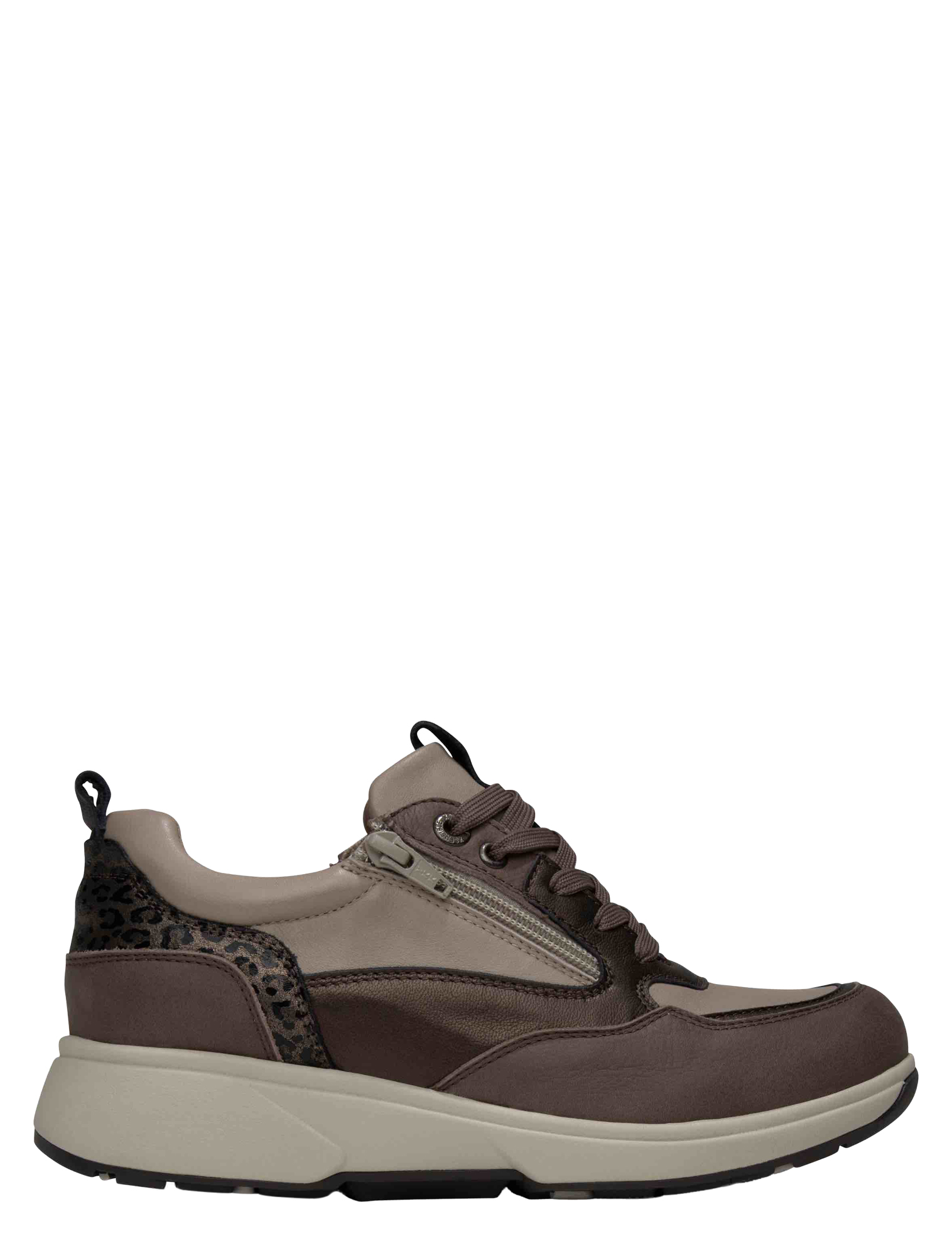 Xsensible - 30215.3 Grenoble 505 Taupe Fantasy H-Wijdte - Dames - Veterschoenen - Casual Veterschoenen - 52921_77_1