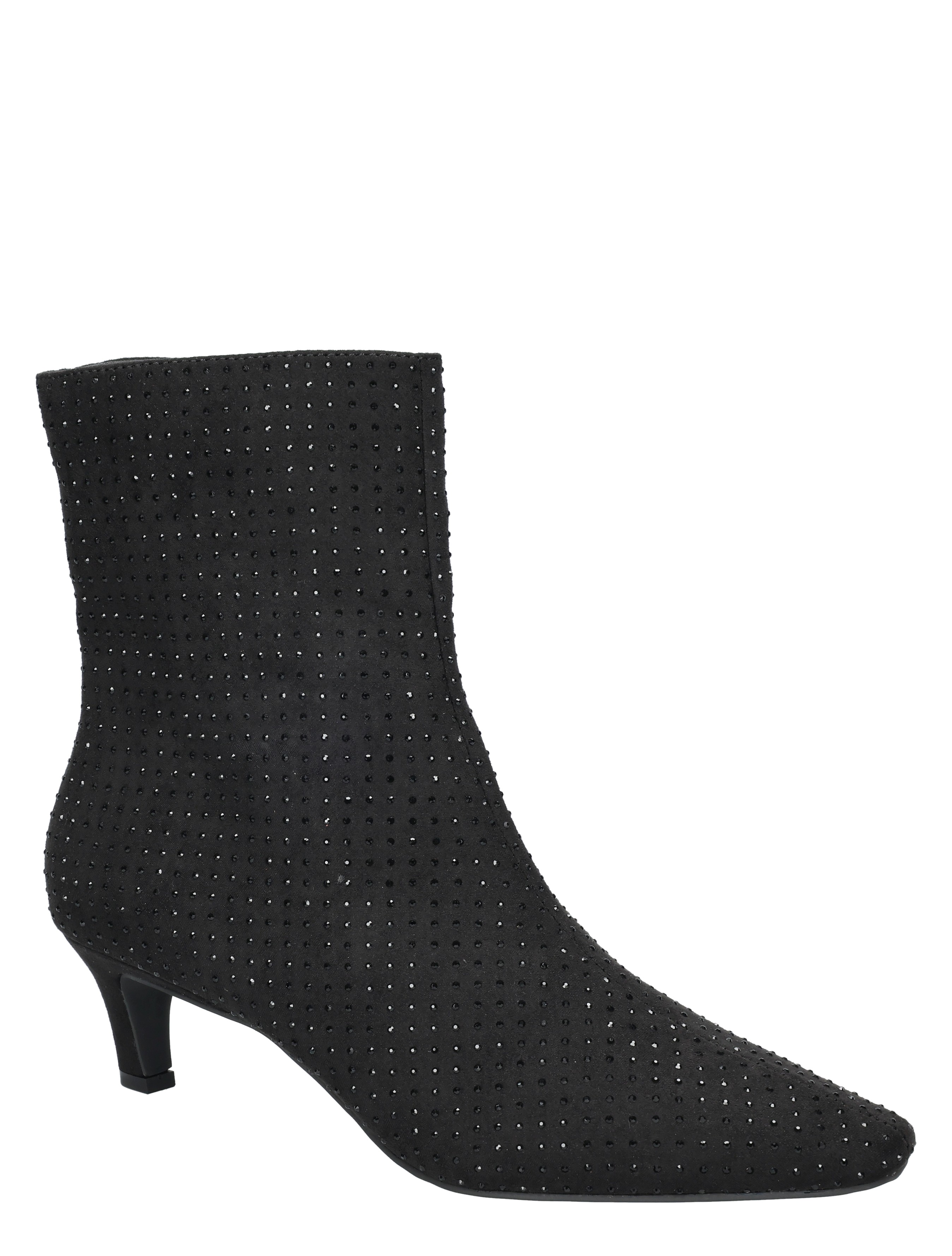enkellaars, zool, glitter, zwarte, kittenhiel