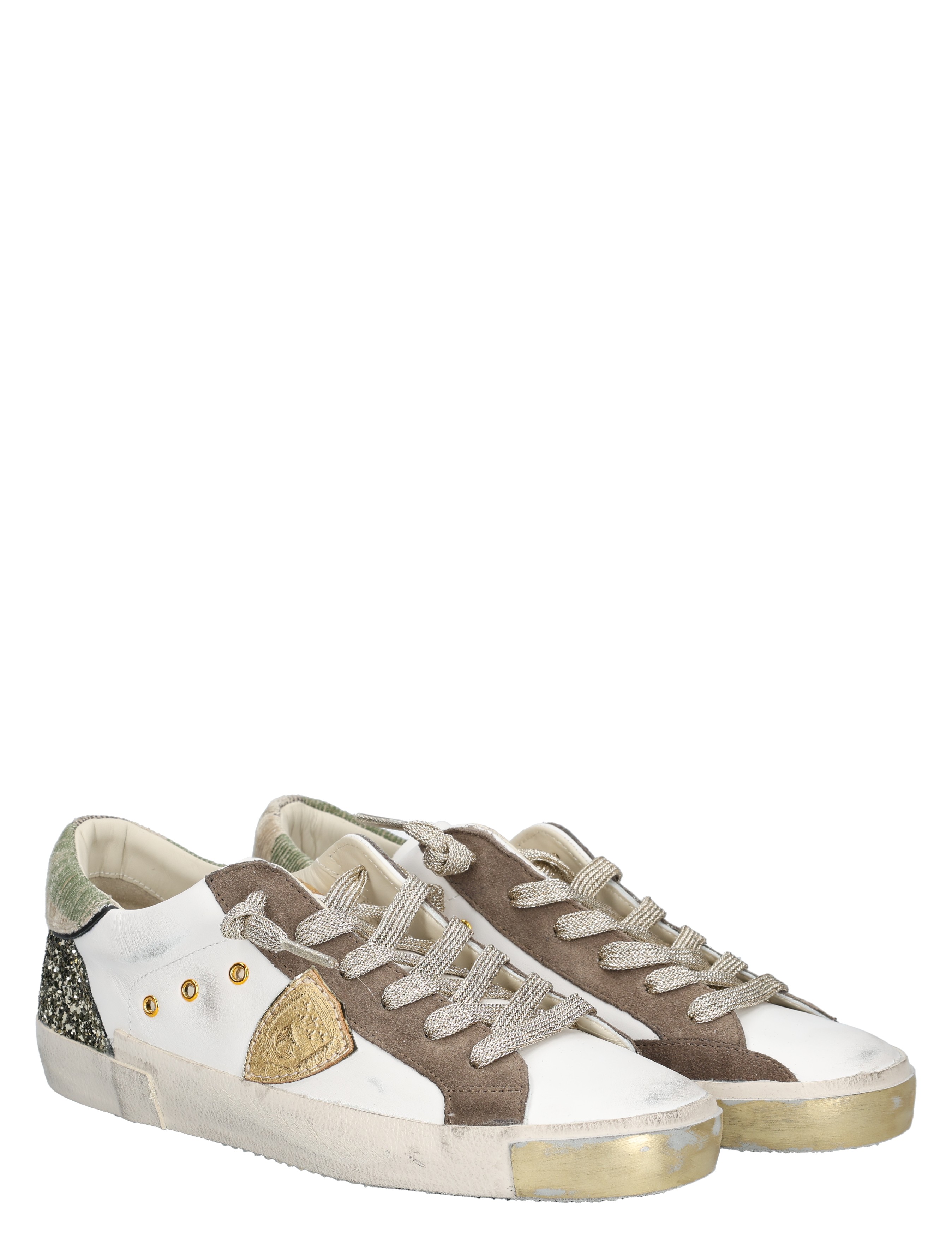 Philippe Model - PRLD PRSX Camou Glitter Blanc - Sneakers - Dames - Lage Sneakers - 49108_87_5