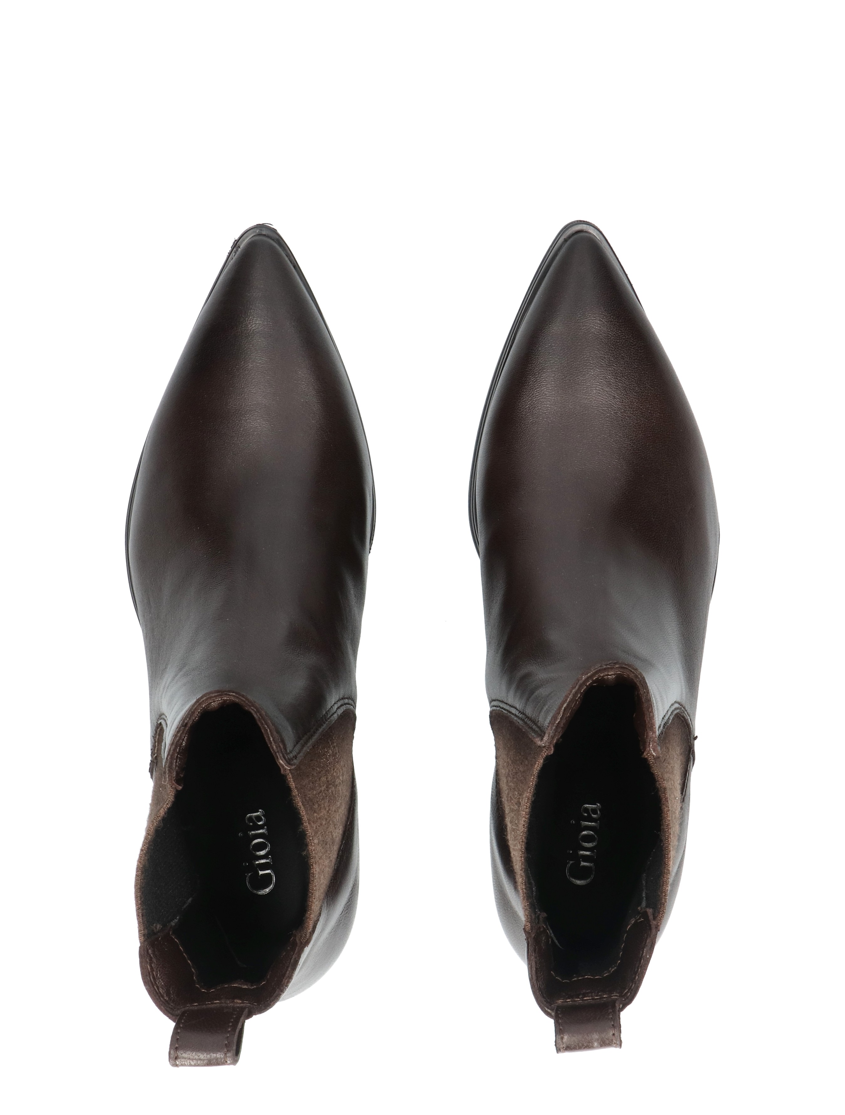 broekboots, eb, bruine, leren, punten, knieh, laarsjes