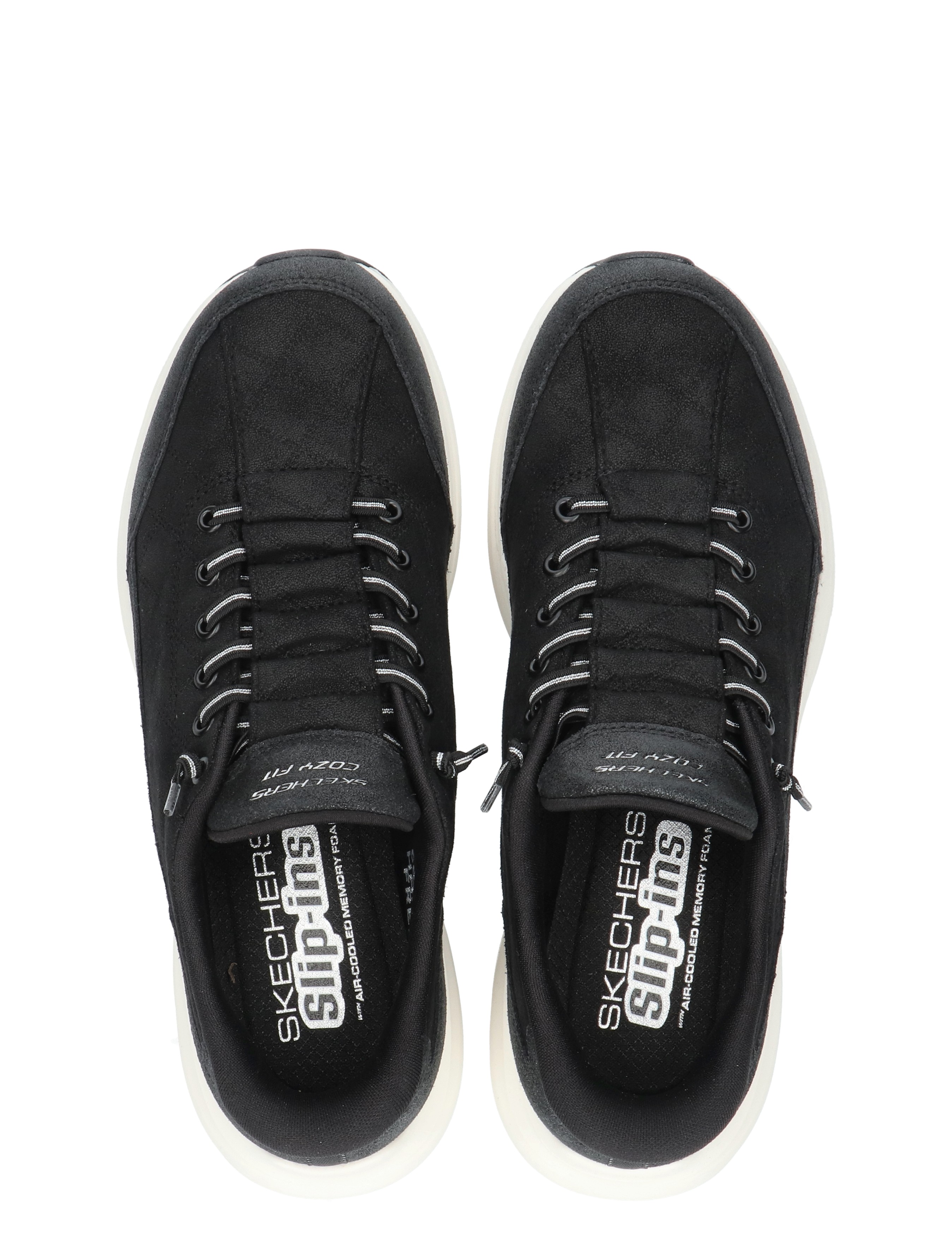 sneakers, zwart, suede, veters, memory-foam
