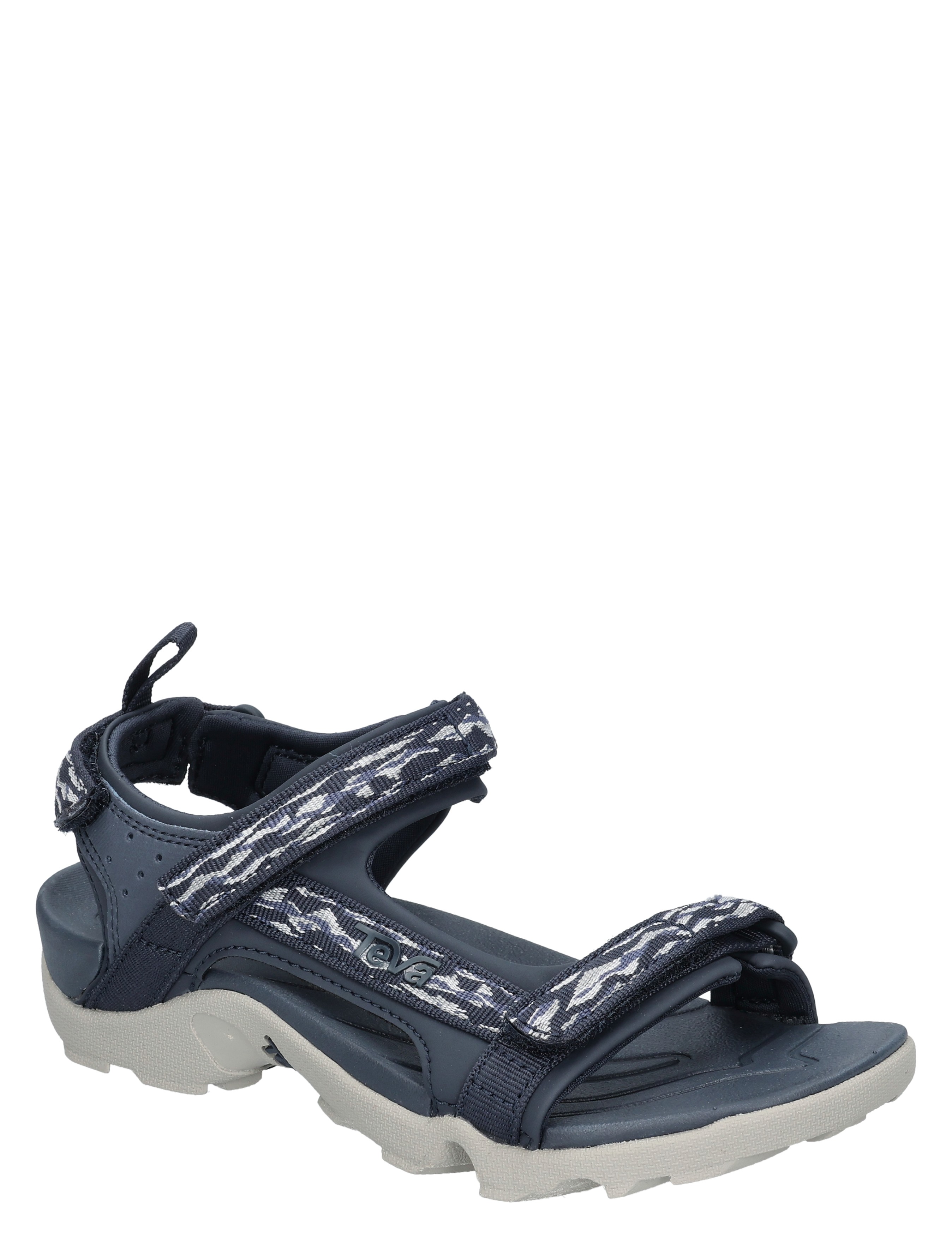 sandals, adjustable straps, synthetic, blue-gray, outdoor