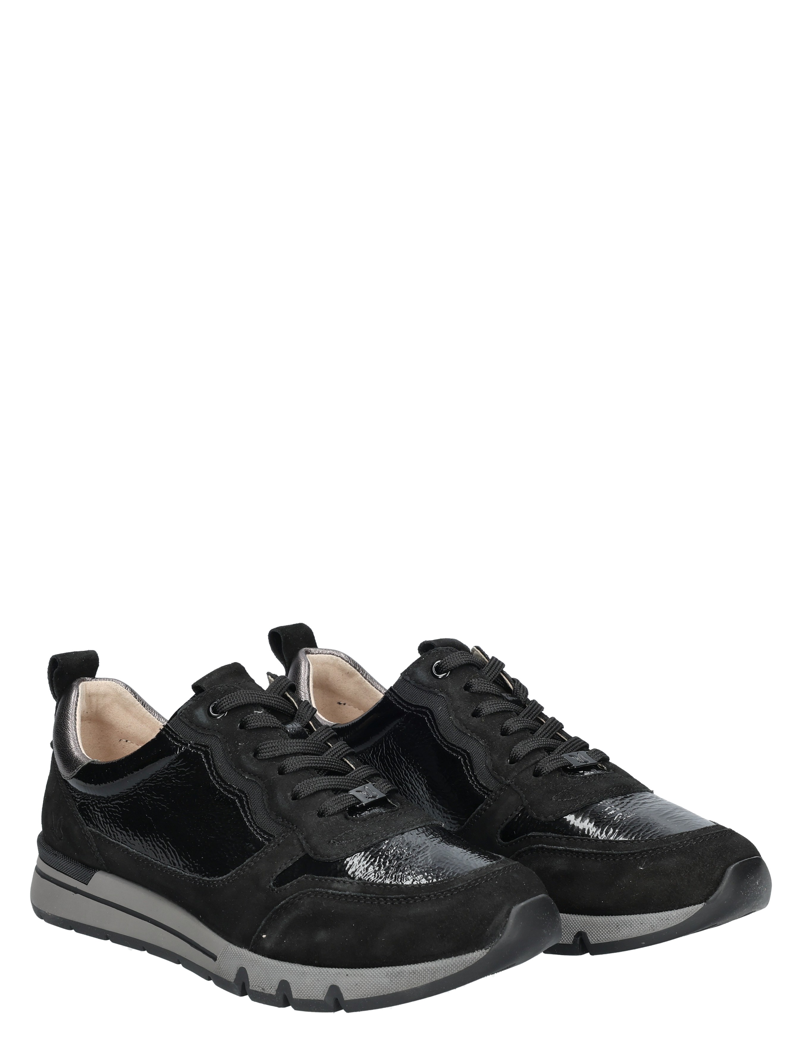 sneakers, zwart, veters, synthetisch, platform zool