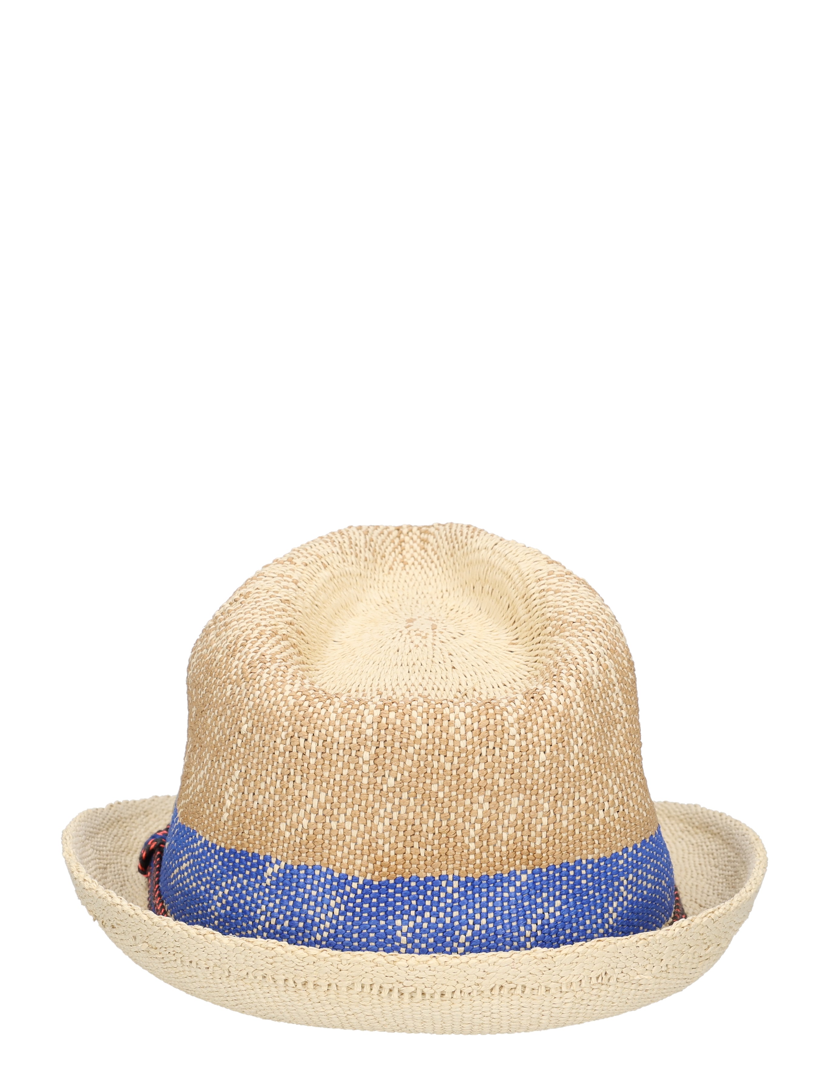 strohhoed, brede rand, blauwe band, geweven stro, mannen hoed