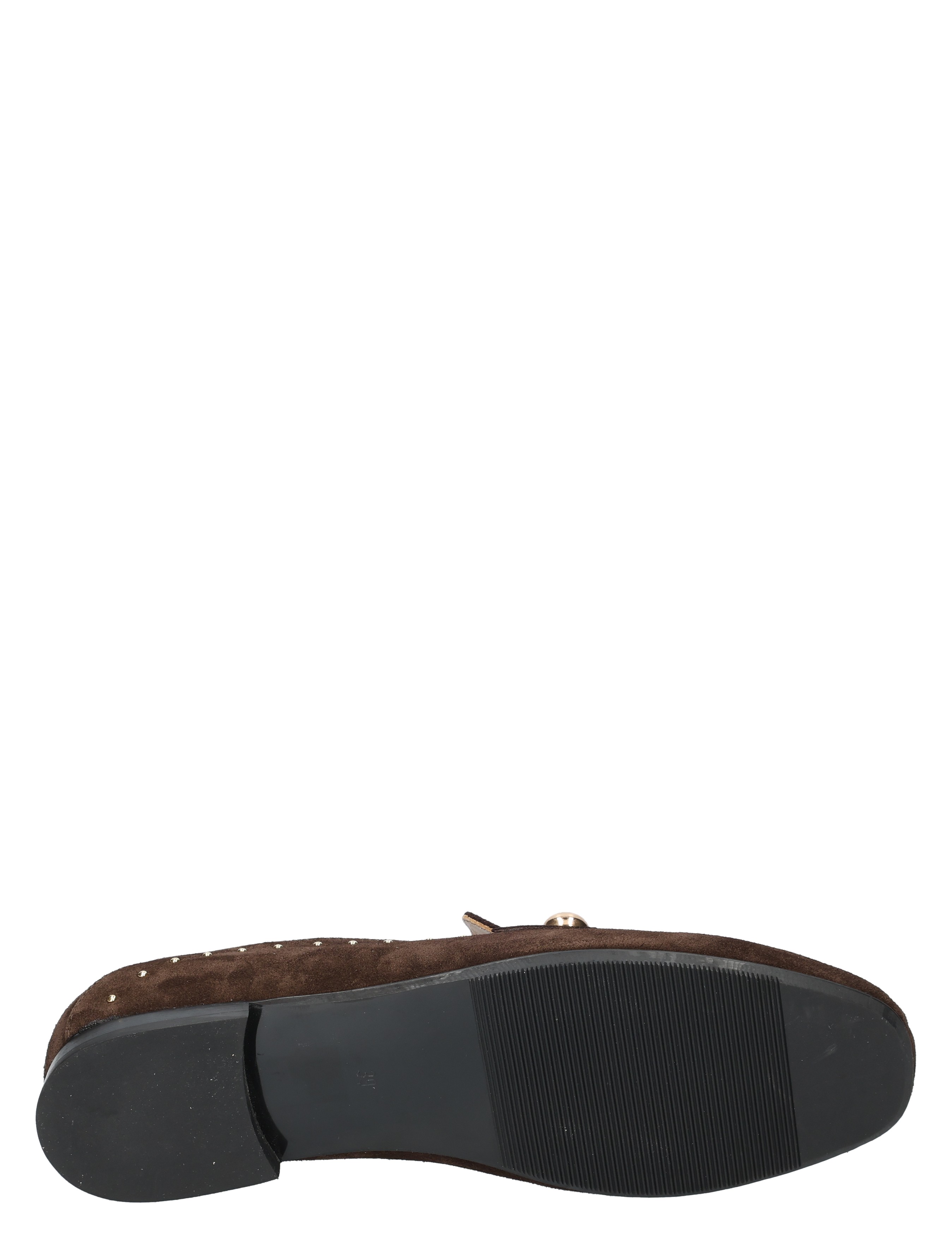 bruine schoen, laarzen, suede, metallic knoop, zwarte zool