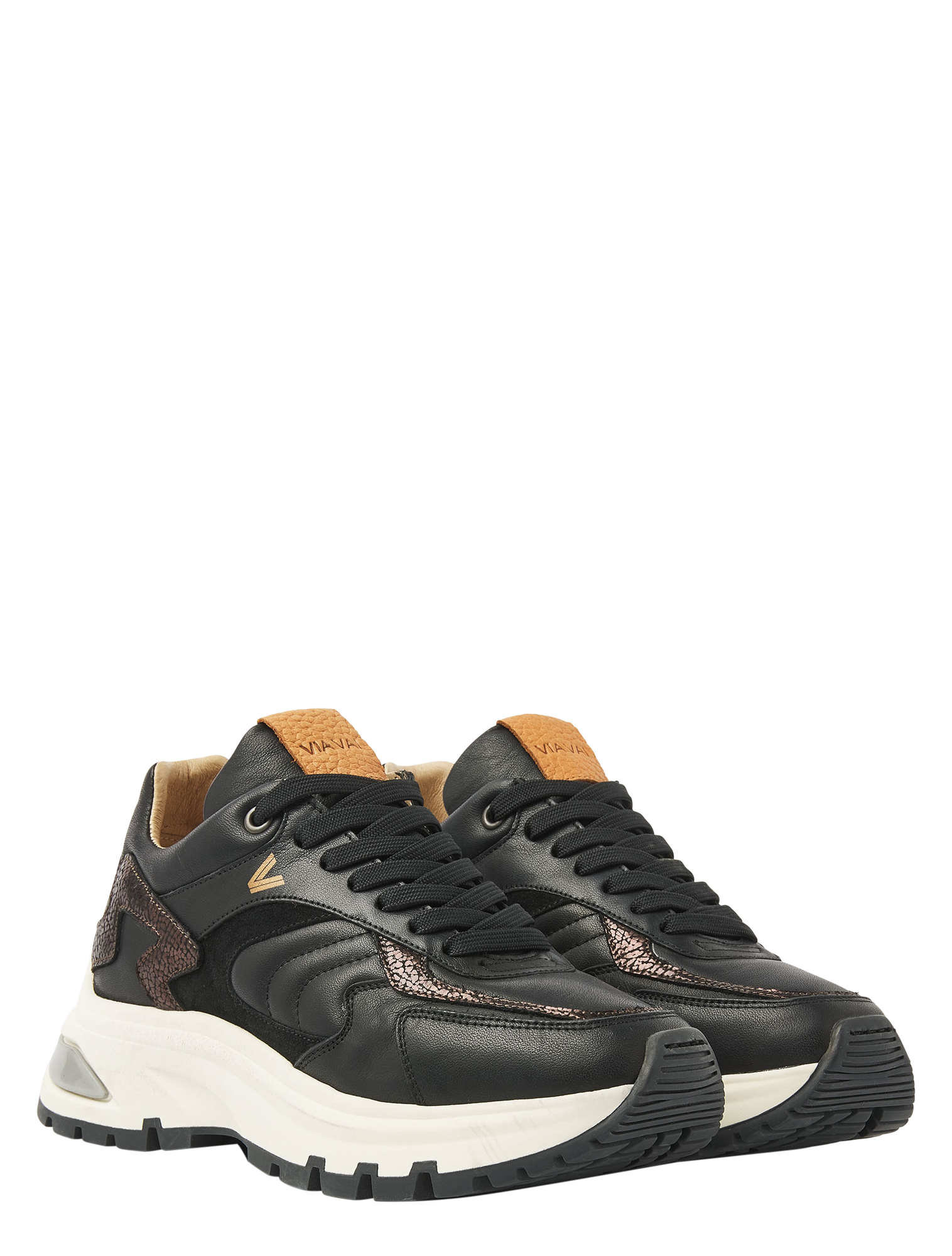 VIA VAI - Liz Leighton 62317 01-900 Black - Sneakers - Dames - Lage Sneakers - 50069_11_2