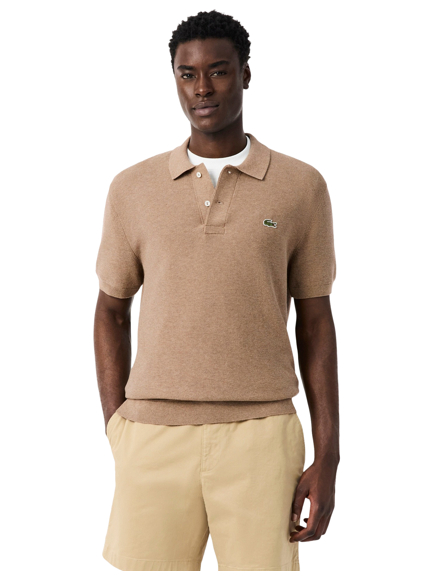 Lacoste - AH1043 Beige - Heren - T-Shirts & Polos - 49990_77_2