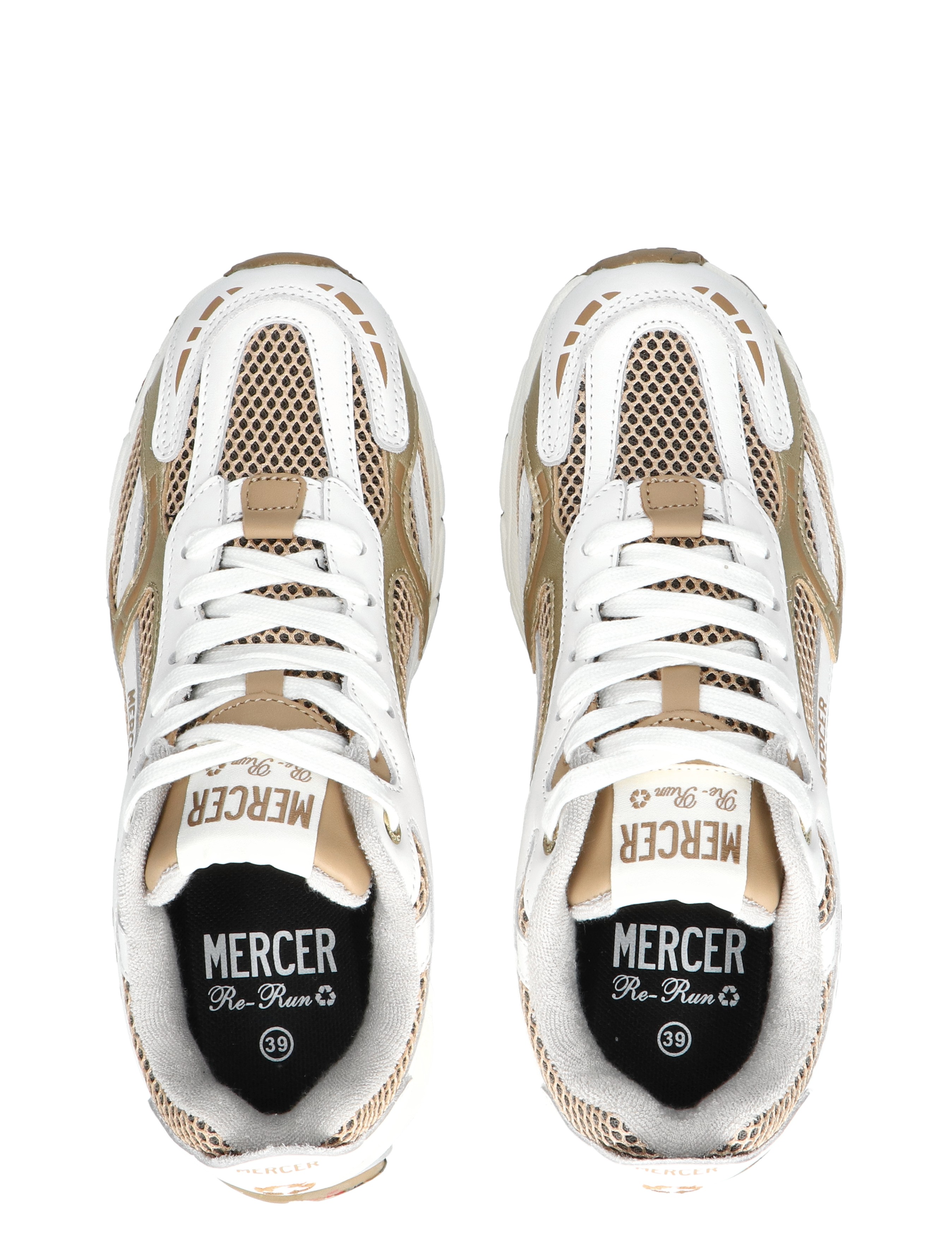 Mercer Amsterdam - Re-Run Women 160 White Gold - Sneakers - Dames - Lage Sneakers - 45465_85_7