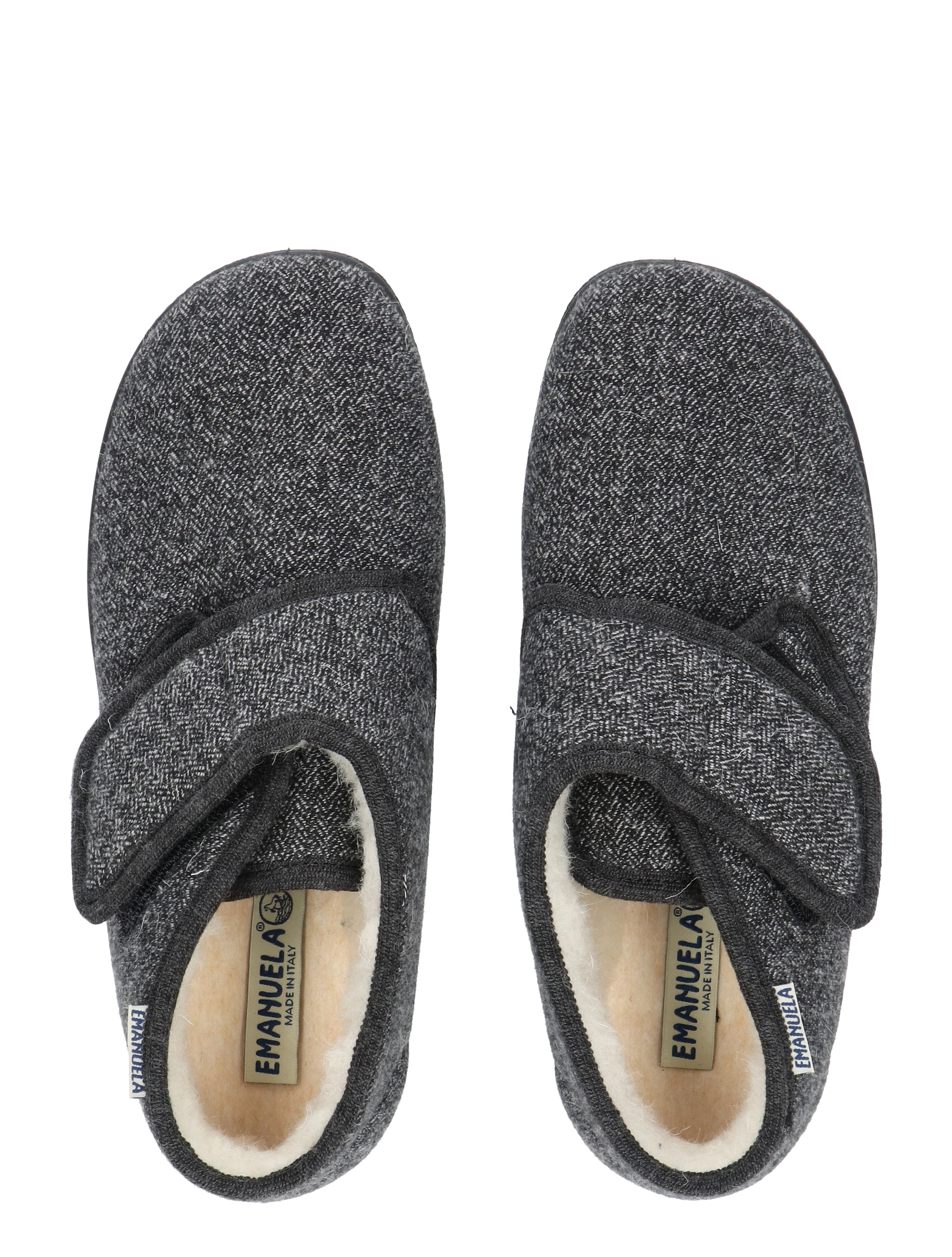 slippers, warm, slip-ons, grijs, textured fabric
