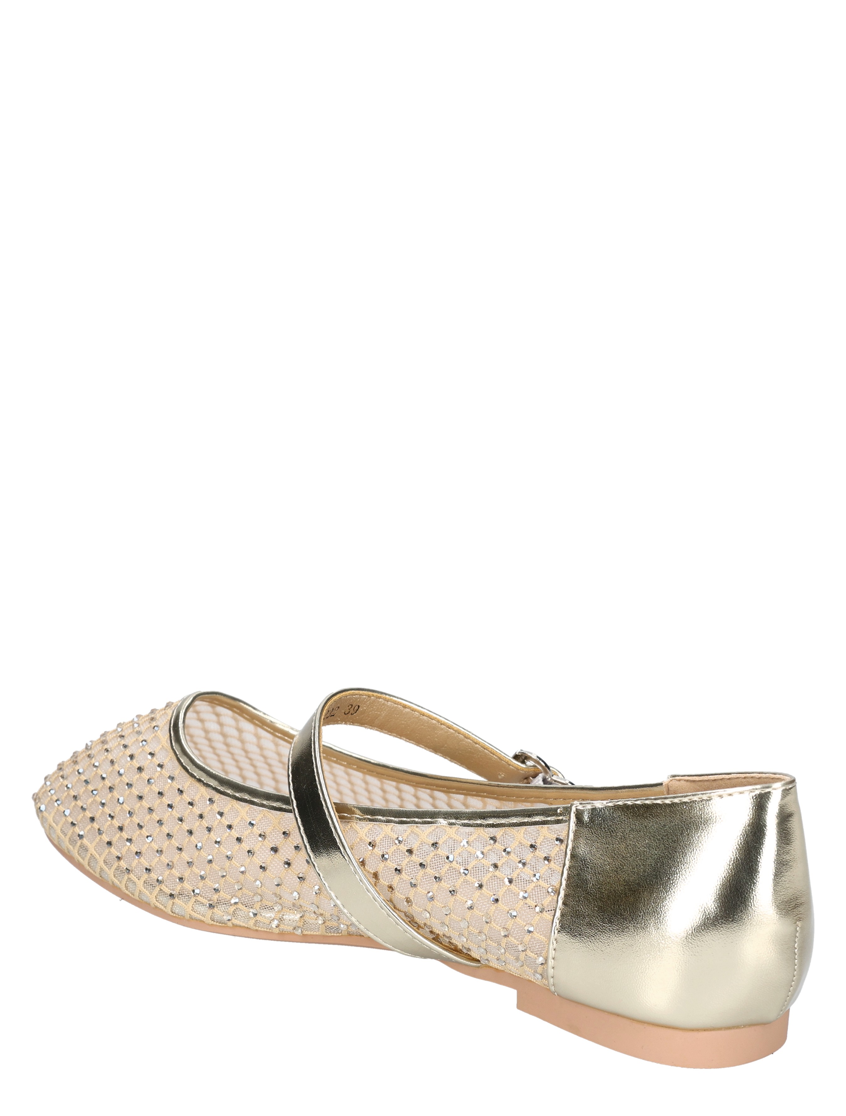 dancelaar, ballerina, flat, glitter, metallic