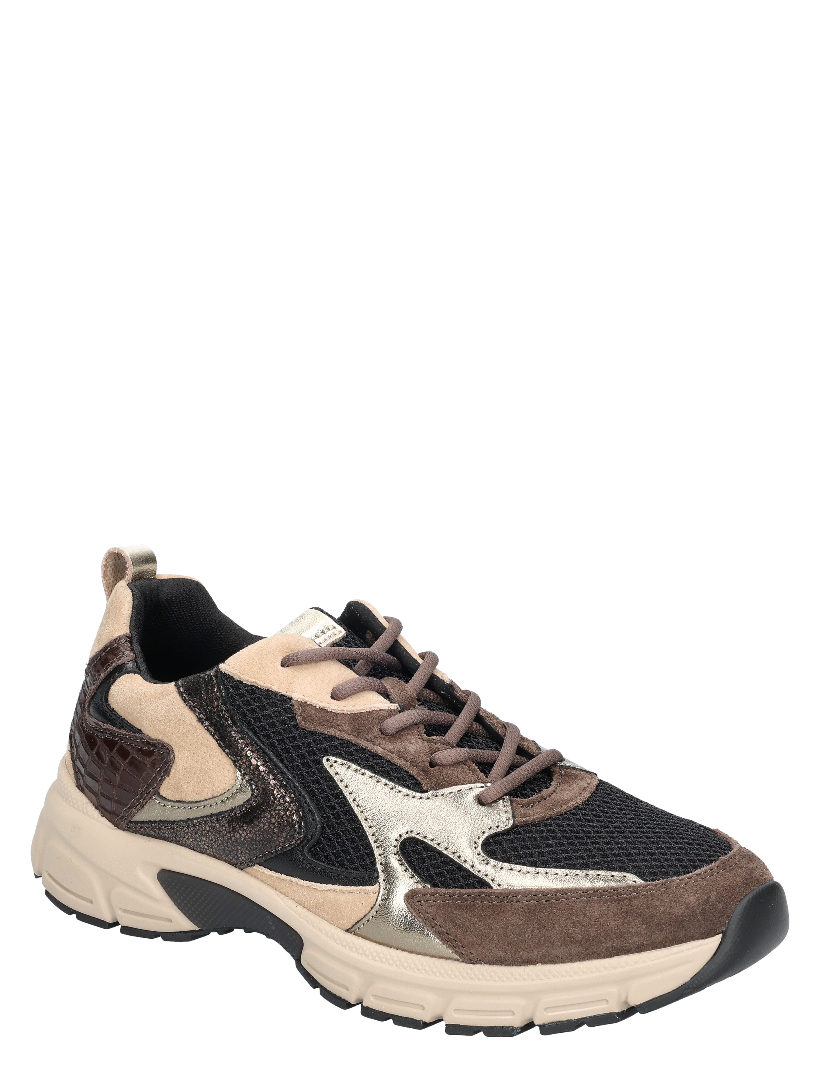 sneaker, dames, multikleur, suède, mesh