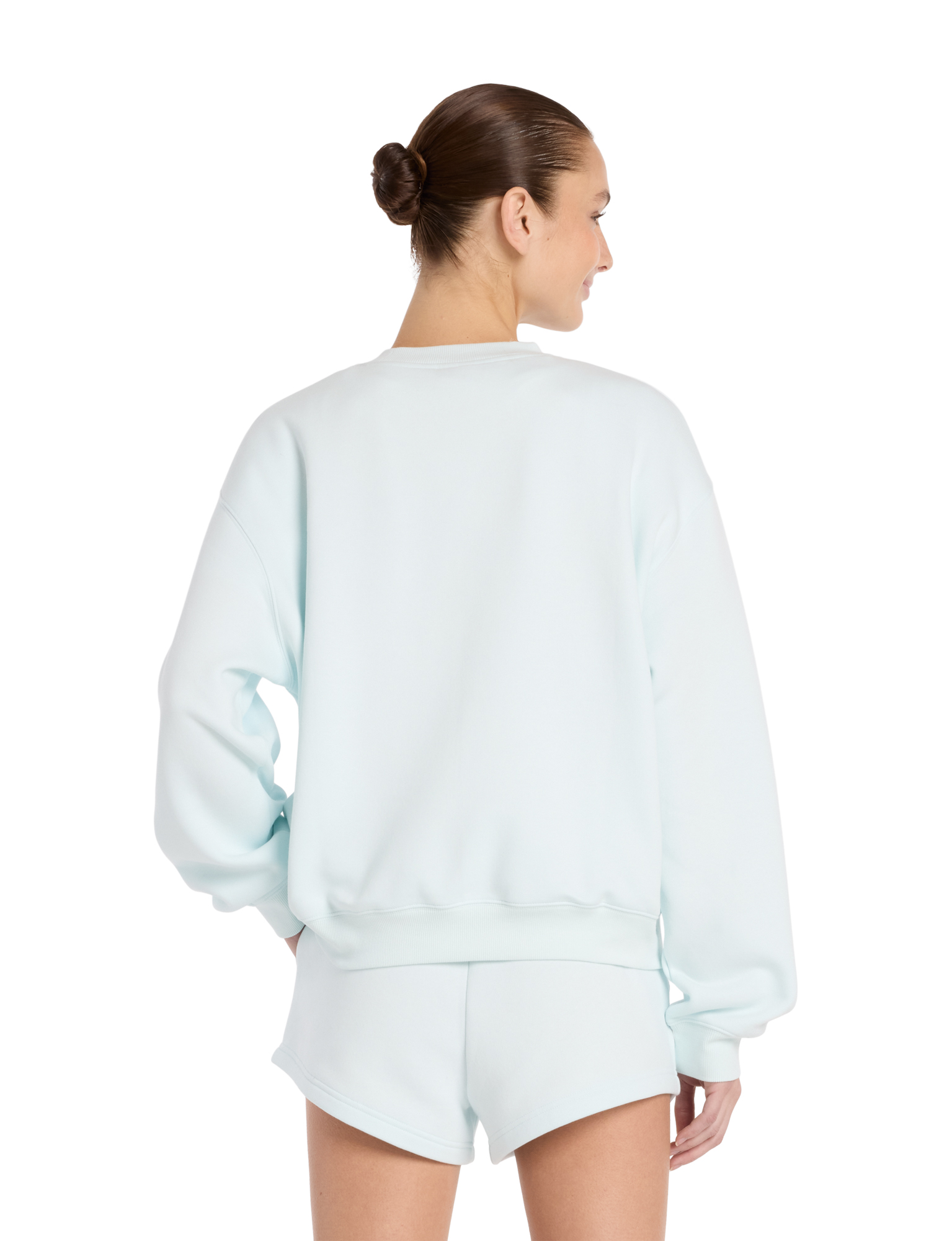 nekleding, sweatshirt, set, lichtblauw, back view