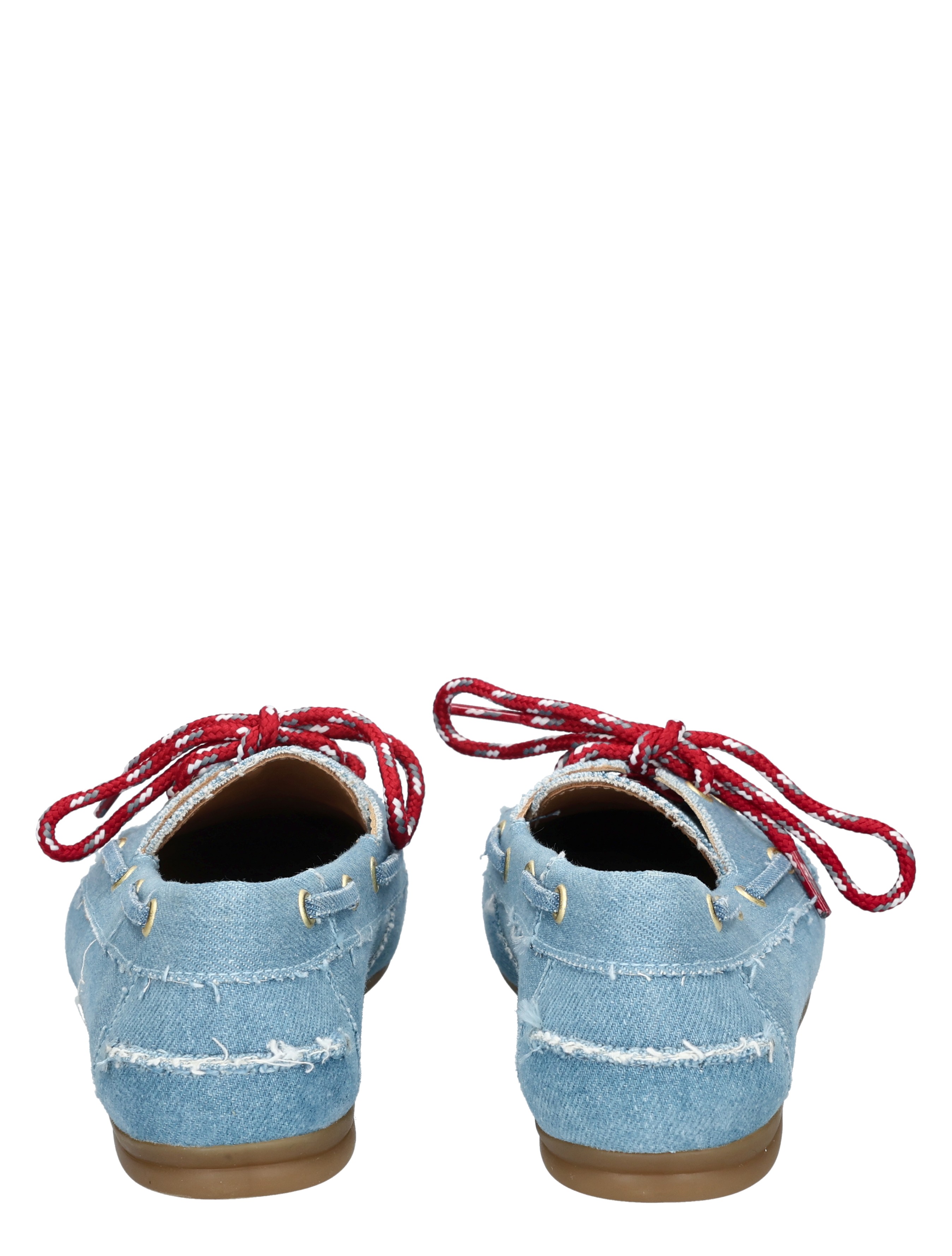 denim, loafer, denim fabric, rode veters, achterkant