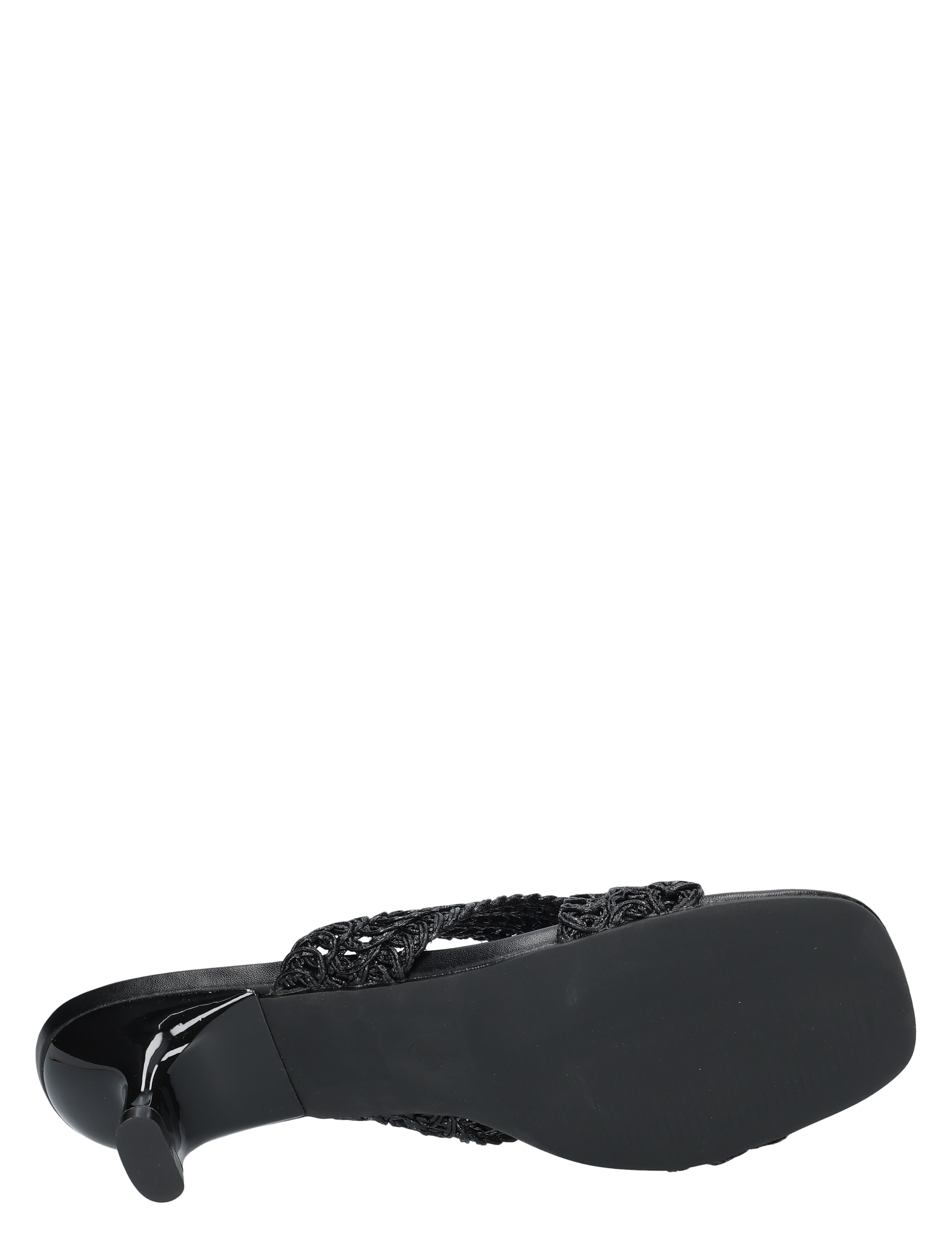 zwarte hak, sleehak, gladde zool, bandage-stijl, pumps