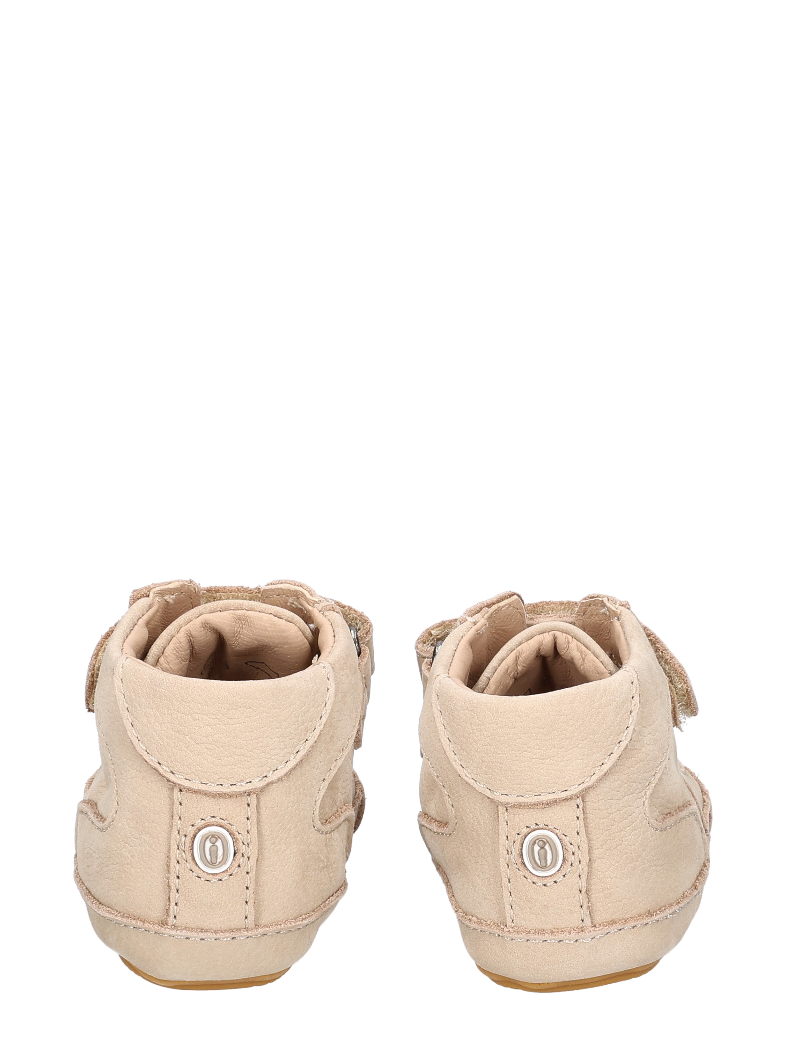 baby schoenen, zacht leer, beige, kap-hoofdstuk strap, slip-on