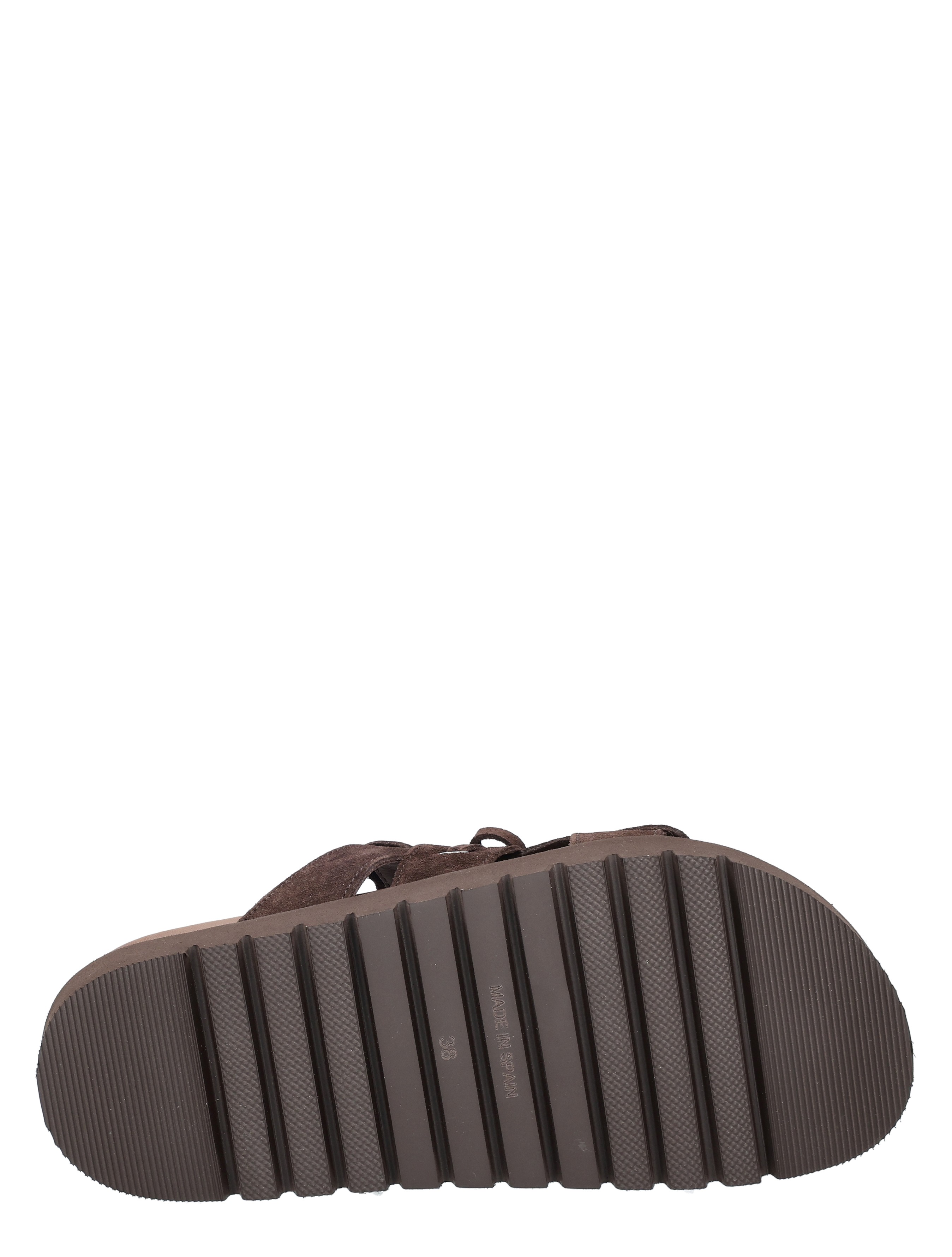 sandalen, zool, bruine kleur, rubberen zool, platformzool