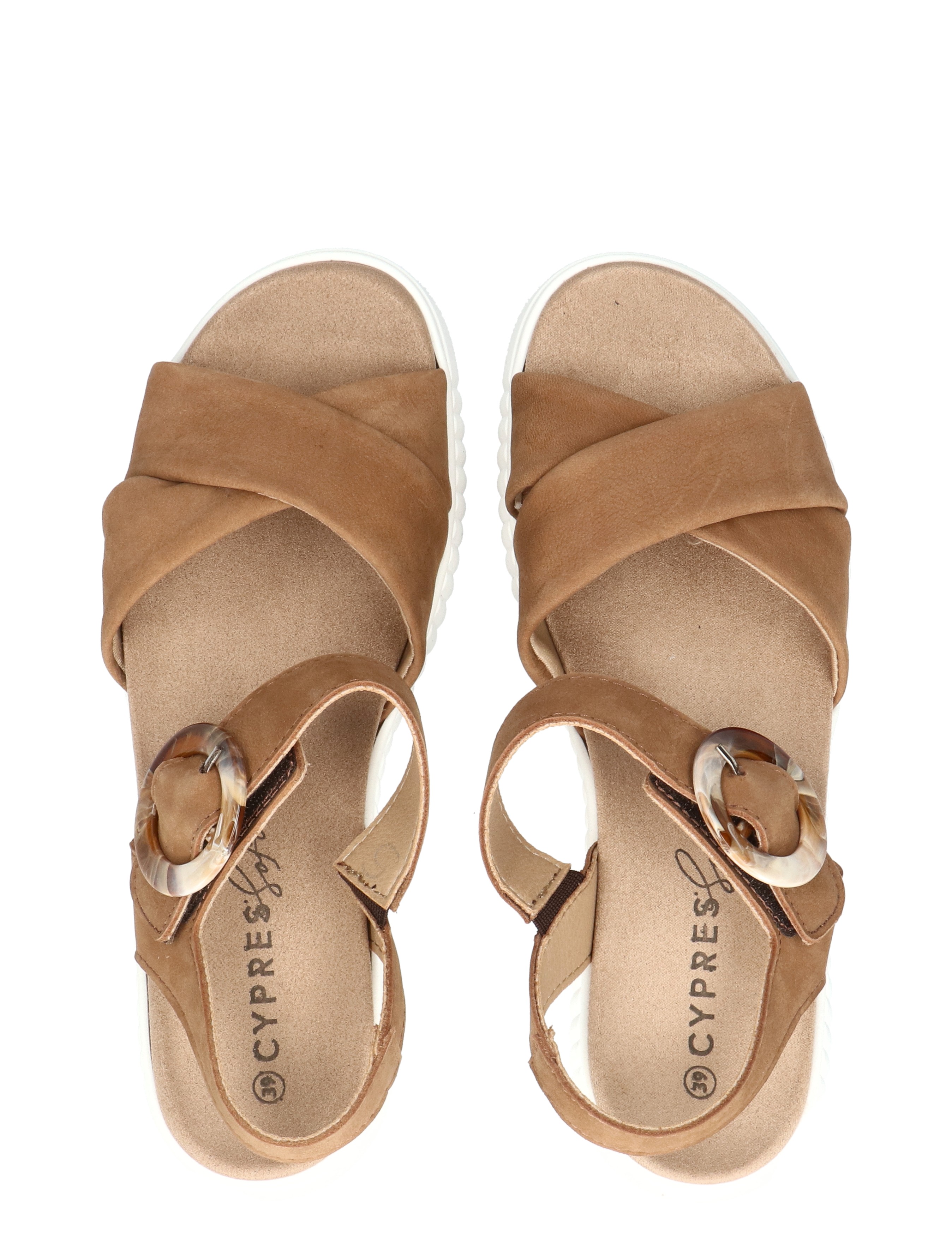 Cypres Soft - Zina 2615592 Tan Nubuk 2156 - Dames - Sandalen - 50847_22_8