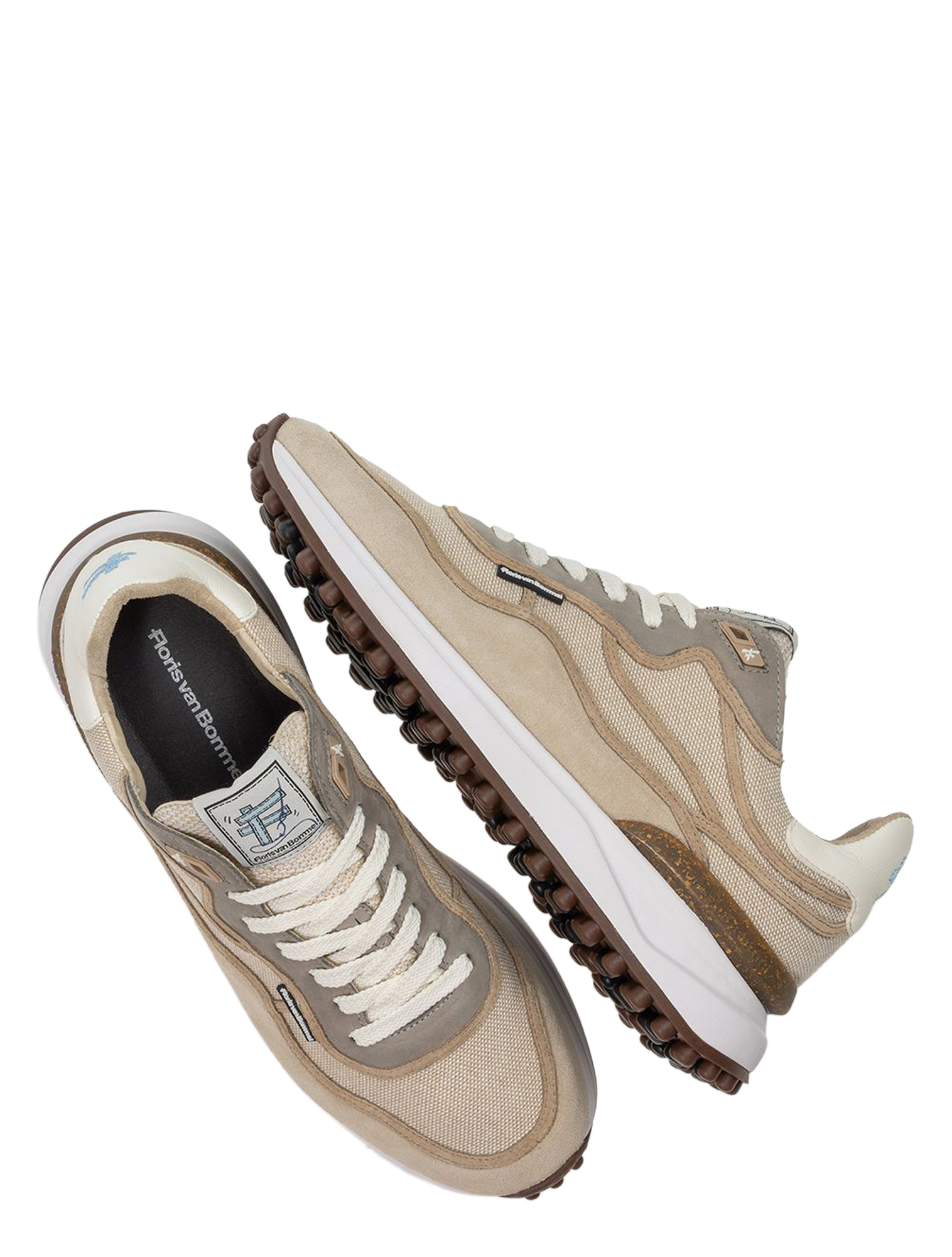Floris van Bommel - Noppi 10228 45.00 Naturel G+Wijdte - Heren - Lage Sneakers - Sneakers - 51434_77_3
