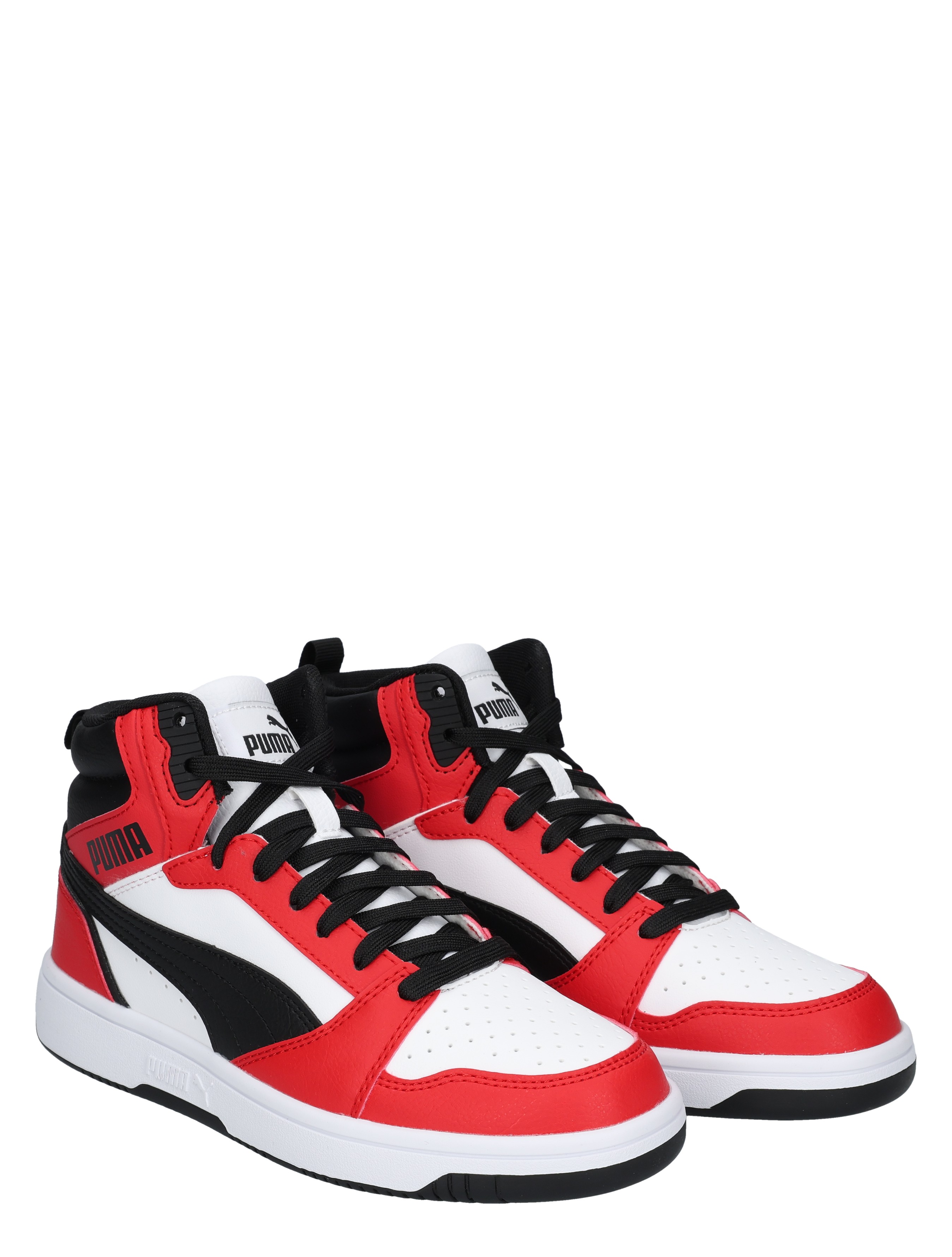 Puma - Rebound V6 Mid 393831 03 White Black For All - Jongens - Sneakers - Lage Sneakers - 49713_84_5