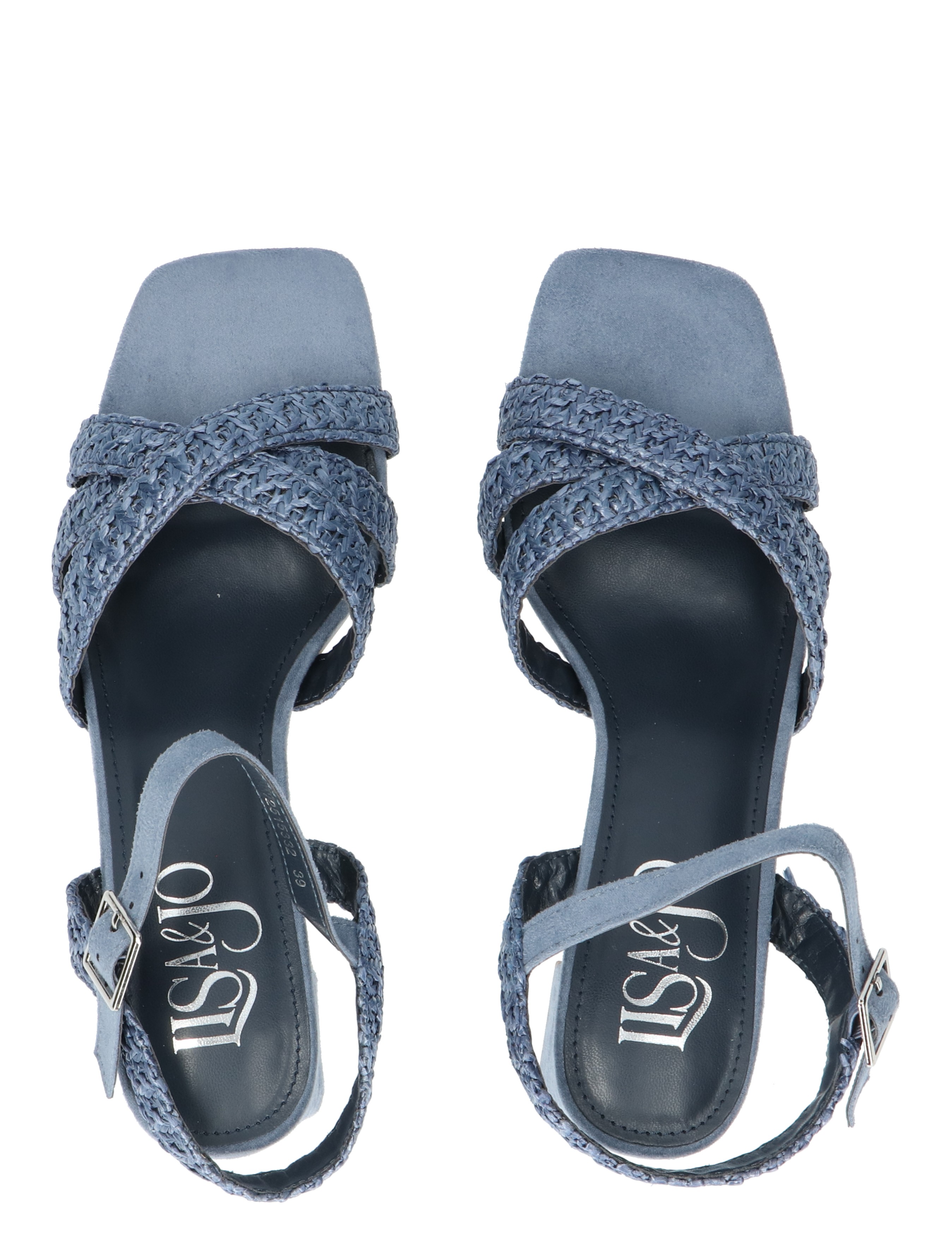 Lisa & Jo - Wayodi Blue Raffia - Dames - Sandalettes - 47577_33_7