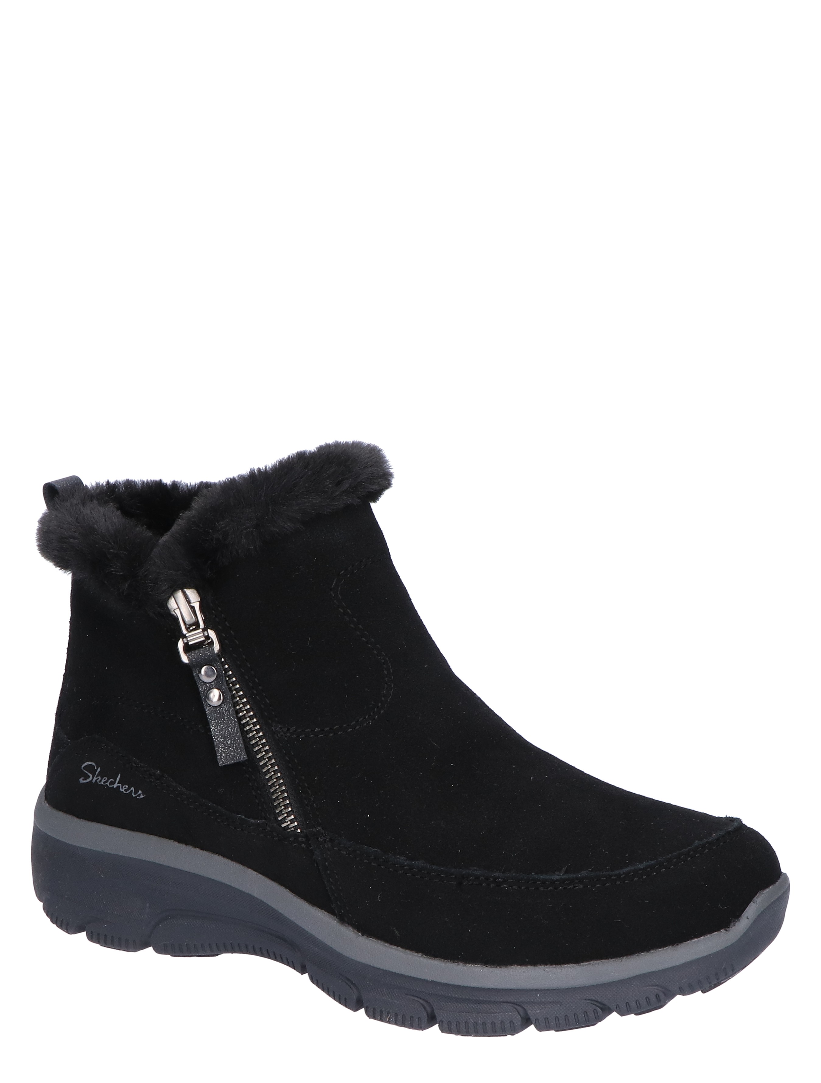Skechers - Relaxed Fit 3M Faux Fur Black - Dames - Boots - Enkellaarsjes - 45247_11_3