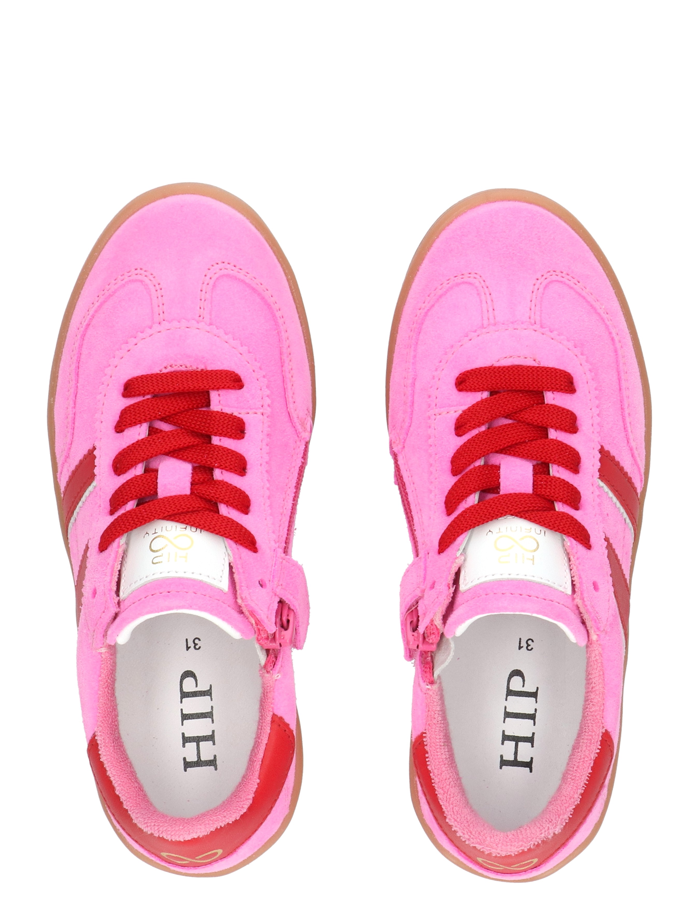 Hip - H1500 Pink Combi Suede - Meisjes - Lage Sneakers - Sneakers - 50590_48_7
