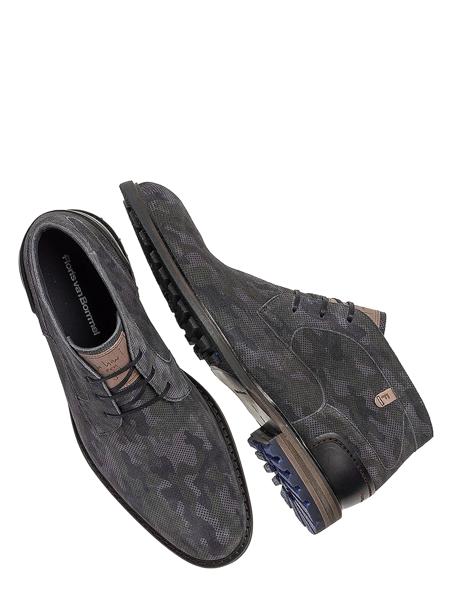 Floris van Bommel - Crepi SFM-50159 31-01  DarkGrey H-Wijdte - Heren - Boots - Veter Boots - 50139_99_3