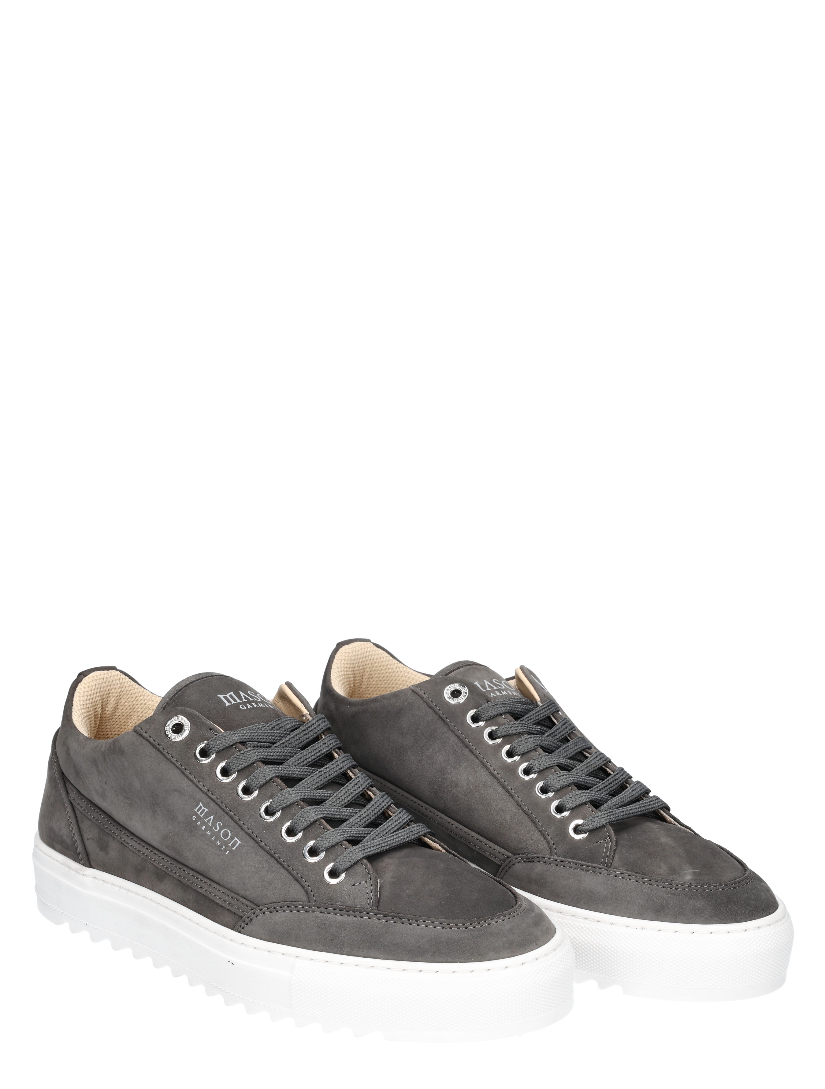sneaker, grijs, leder, luxe casual, witte zool